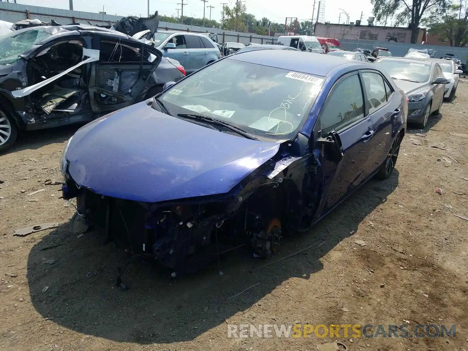 2 Photograph of a damaged car 2T1BURHE0KC145419 TOYOTA COROLLA 2019