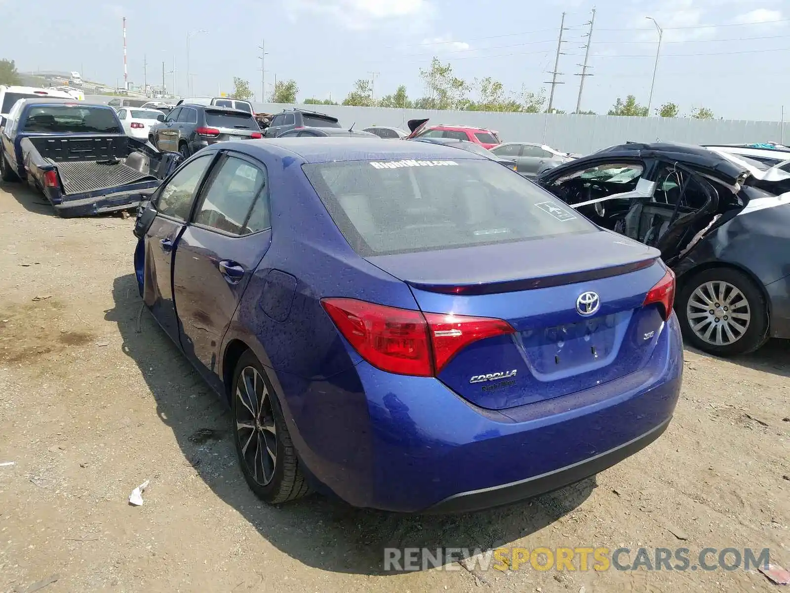 3 Photograph of a damaged car 2T1BURHE0KC145419 TOYOTA COROLLA 2019