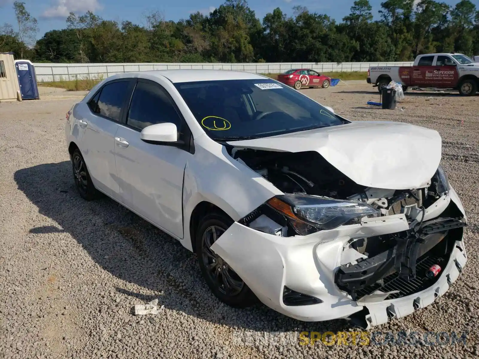 1 Photograph of a damaged car 2T1BURHE0KC146120 TOYOTA COROLLA 2019