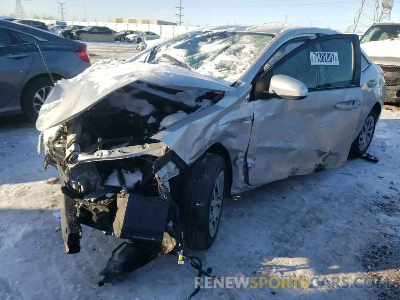 2 Photograph of a damaged car 2T1BURHE0KC147087 TOYOTA COROLLA 2019