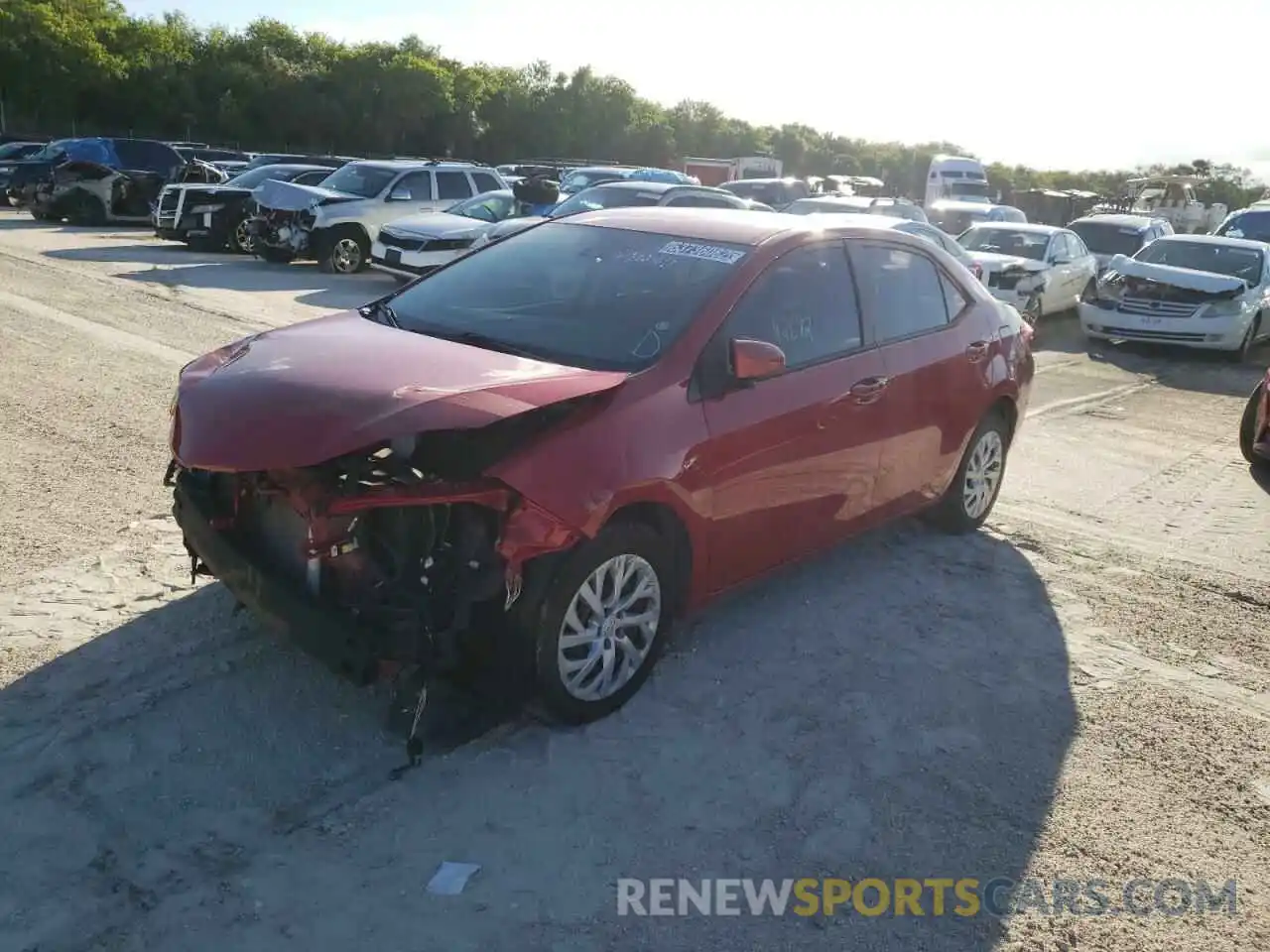 1 Photograph of a damaged car 2T1BURHE0KC148322 TOYOTA COROLLA 2019