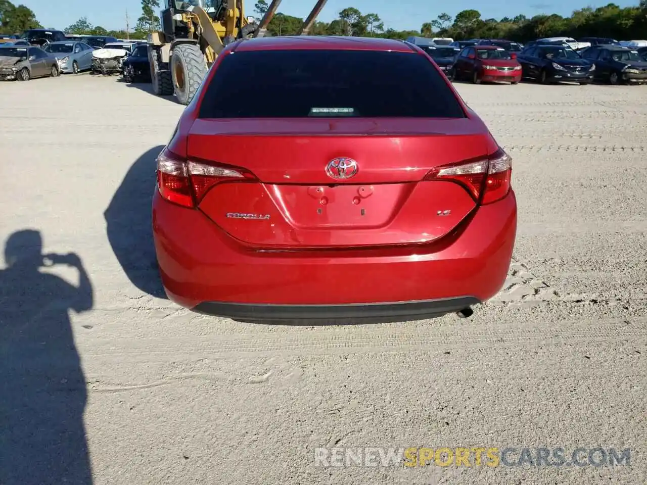 6 Photograph of a damaged car 2T1BURHE0KC148322 TOYOTA COROLLA 2019