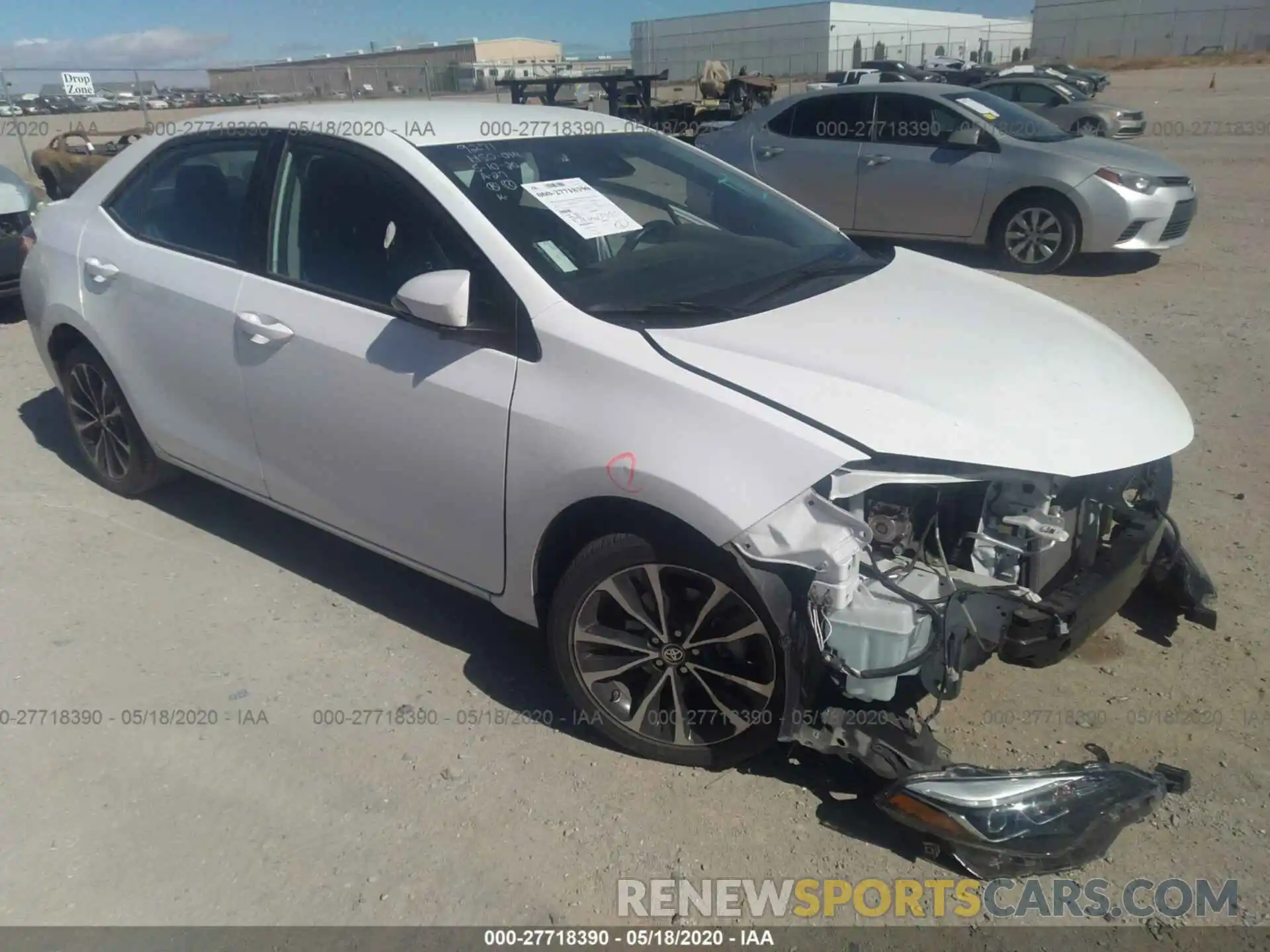 1 Photograph of a damaged car 2T1BURHE0KC148725 TOYOTA COROLLA 2019