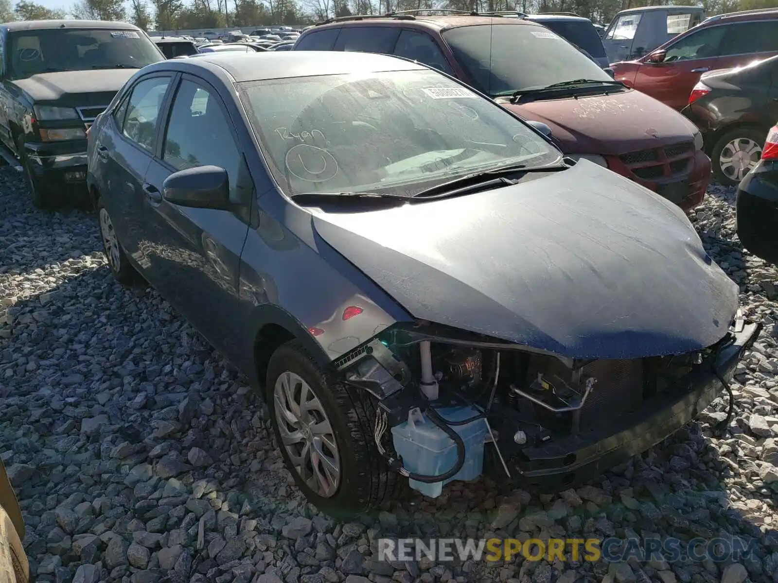 1 Photograph of a damaged car 2T1BURHE0KC152791 TOYOTA COROLLA 2019