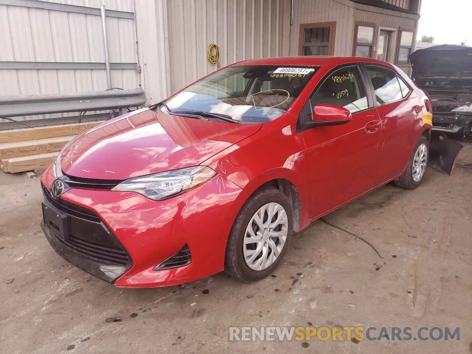 2 Photograph of a damaged car 2T1BURHE0KC152970 TOYOTA COROLLA 2019