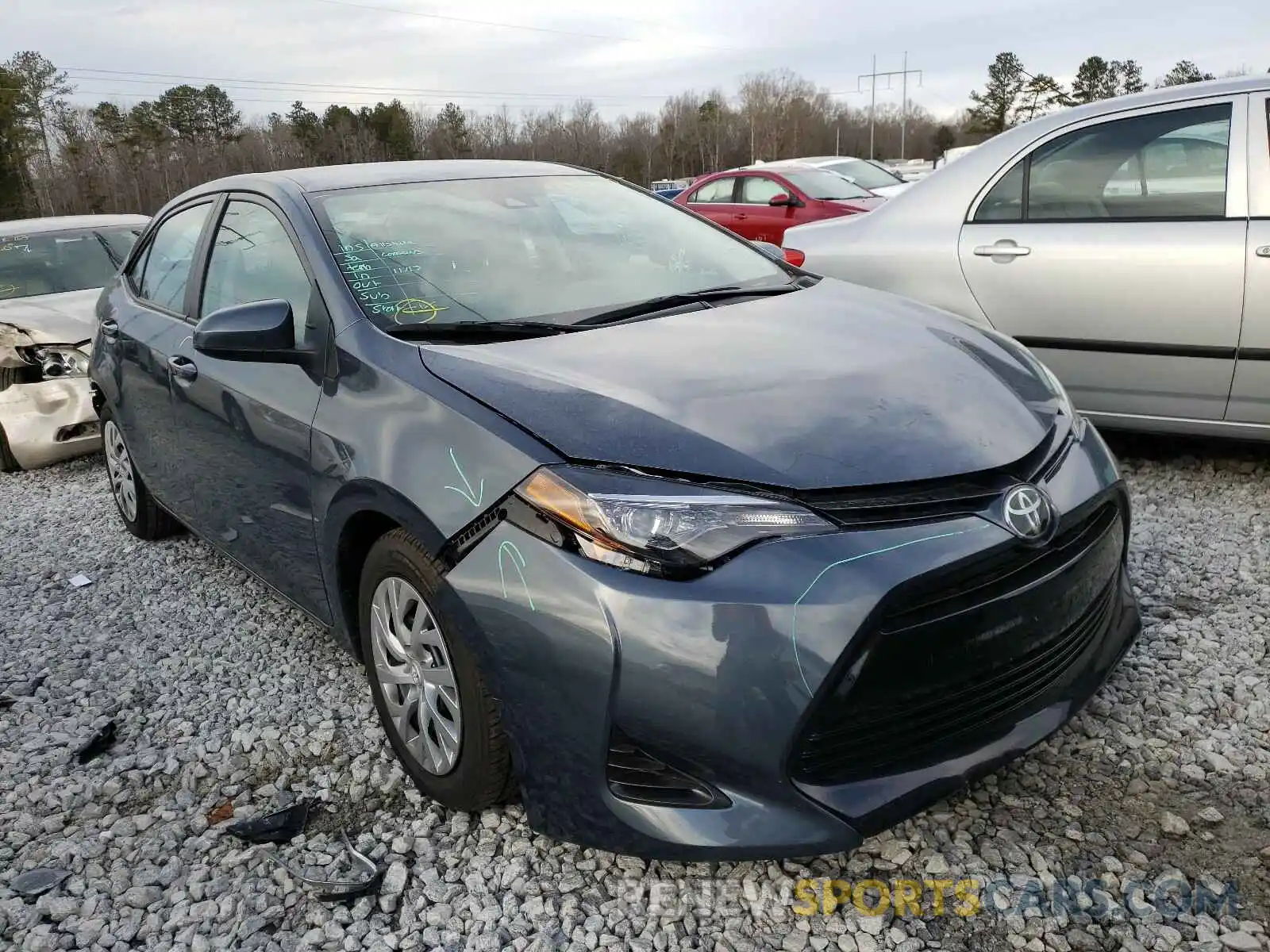 1 Photograph of a damaged car 2T1BURHE0KC153438 TOYOTA COROLLA 2019