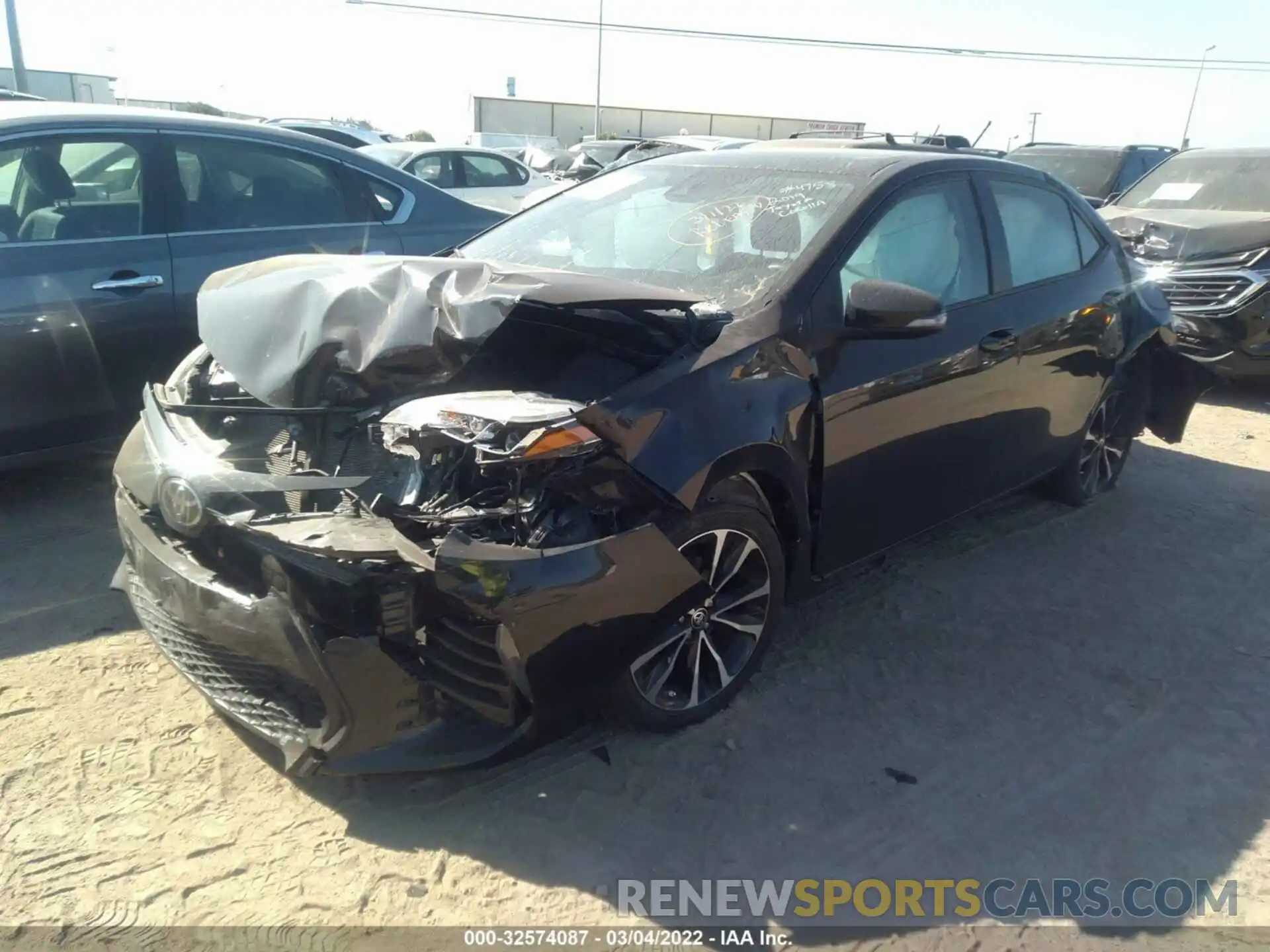 2 Photograph of a damaged car 2T1BURHE0KC153939 TOYOTA COROLLA 2019