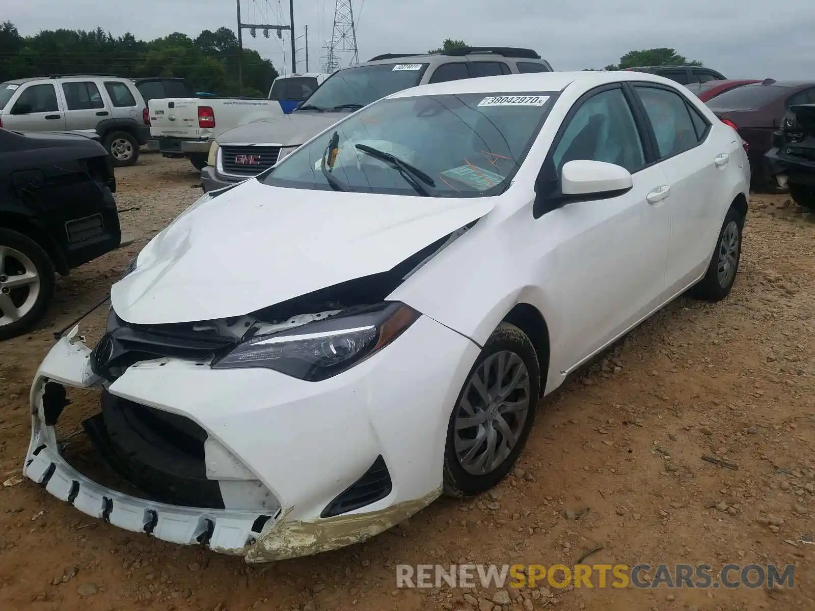 2 Photograph of a damaged car 2T1BURHE0KC154721 TOYOTA COROLLA 2019