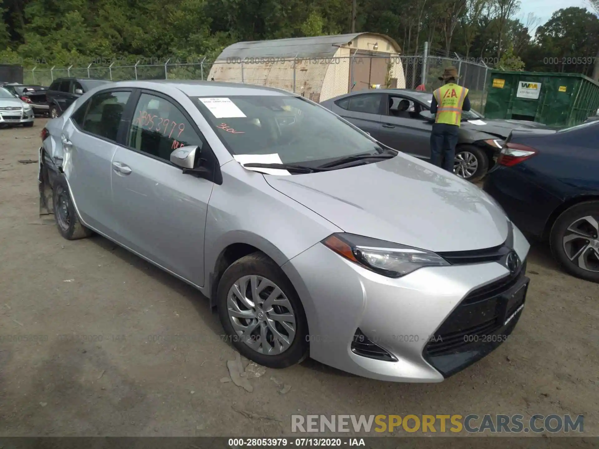 1 Photograph of a damaged car 2T1BURHE0KC154802 TOYOTA COROLLA 2019