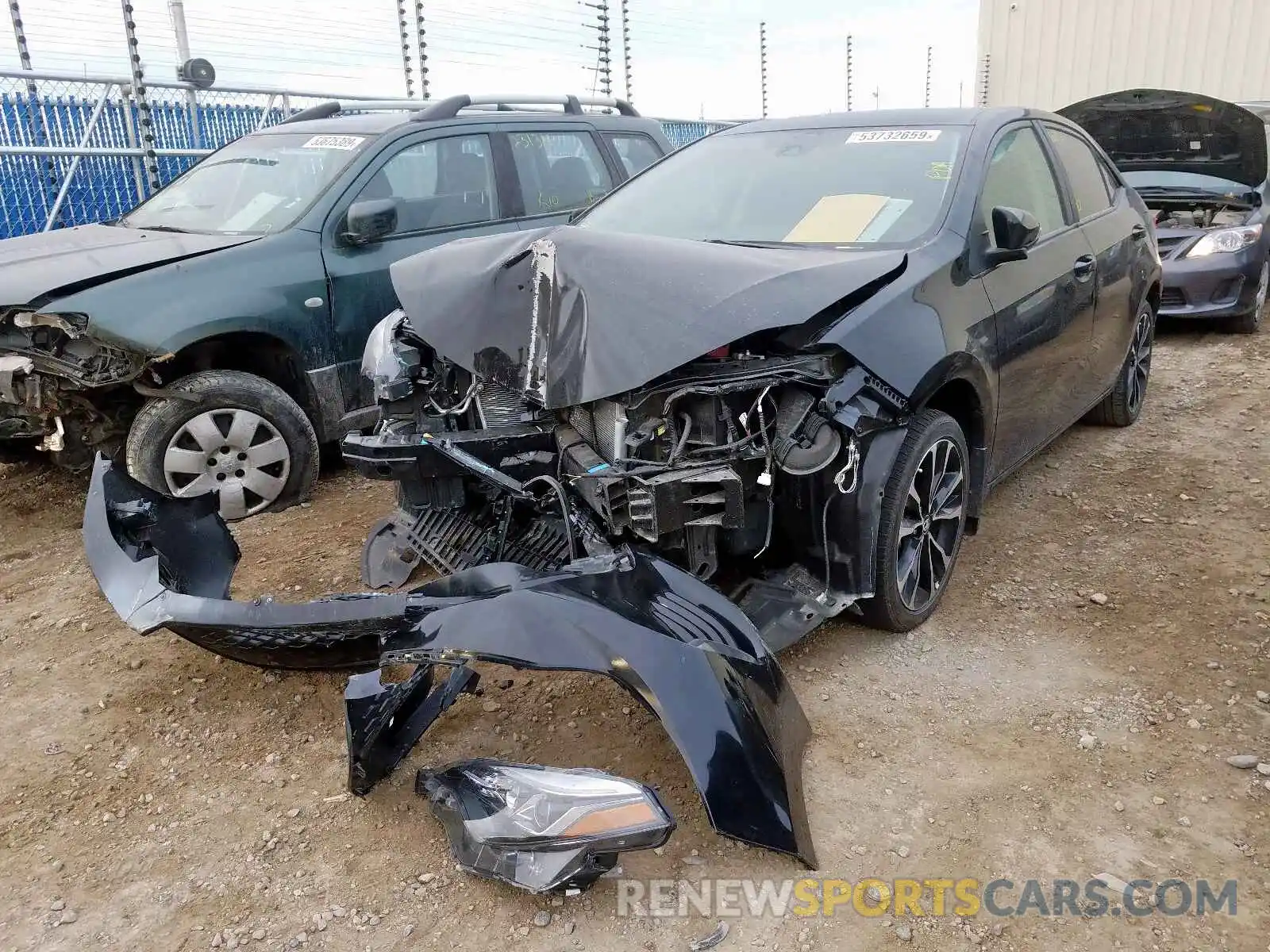 2 Photograph of a damaged car 2T1BURHE0KC155562 TOYOTA COROLLA 2019