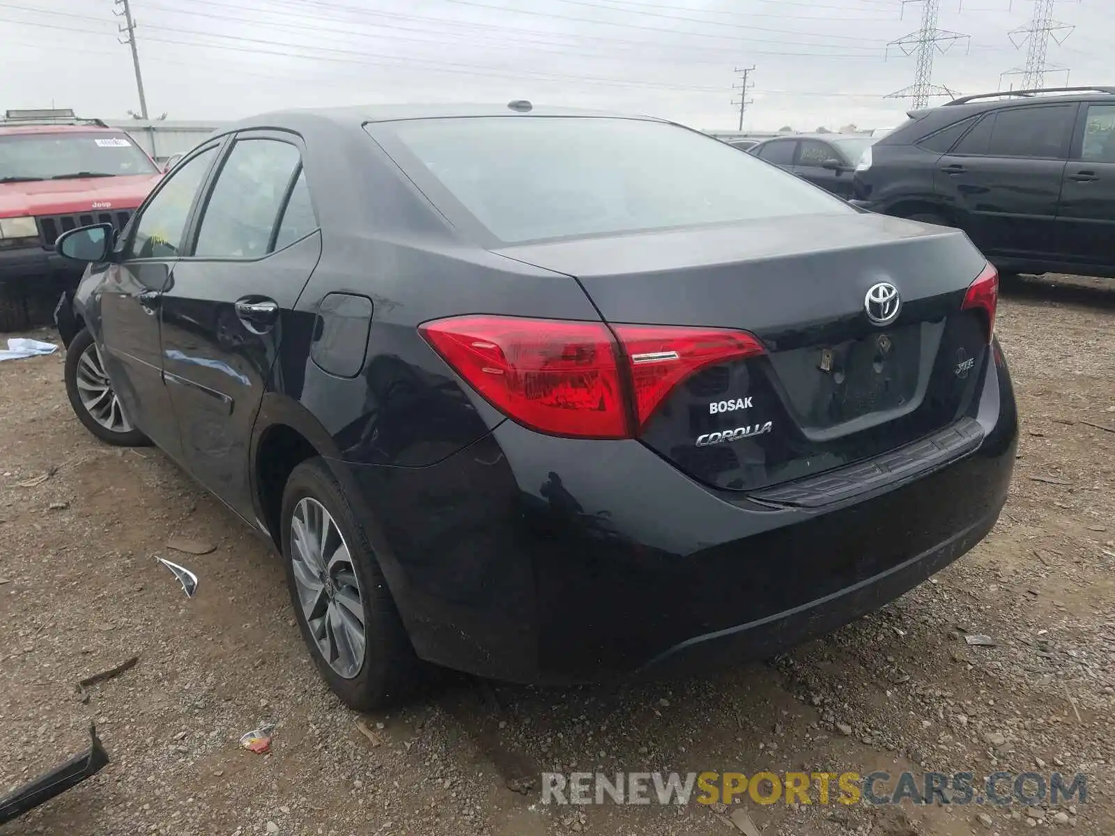 3 Photograph of a damaged car 2T1BURHE0KC158140 TOYOTA COROLLA 2019