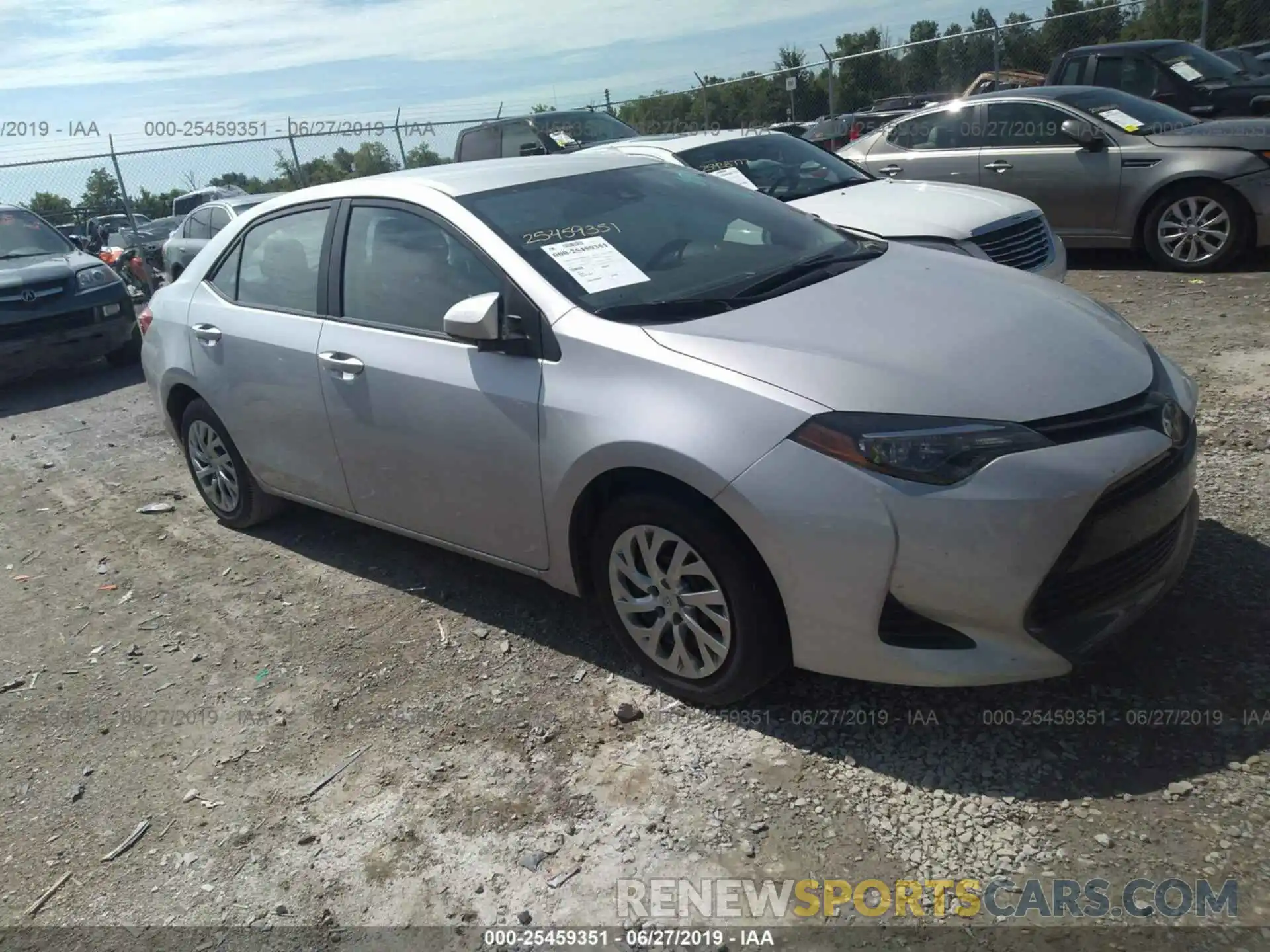 1 Photograph of a damaged car 2T1BURHE0KC158574 TOYOTA COROLLA 2019