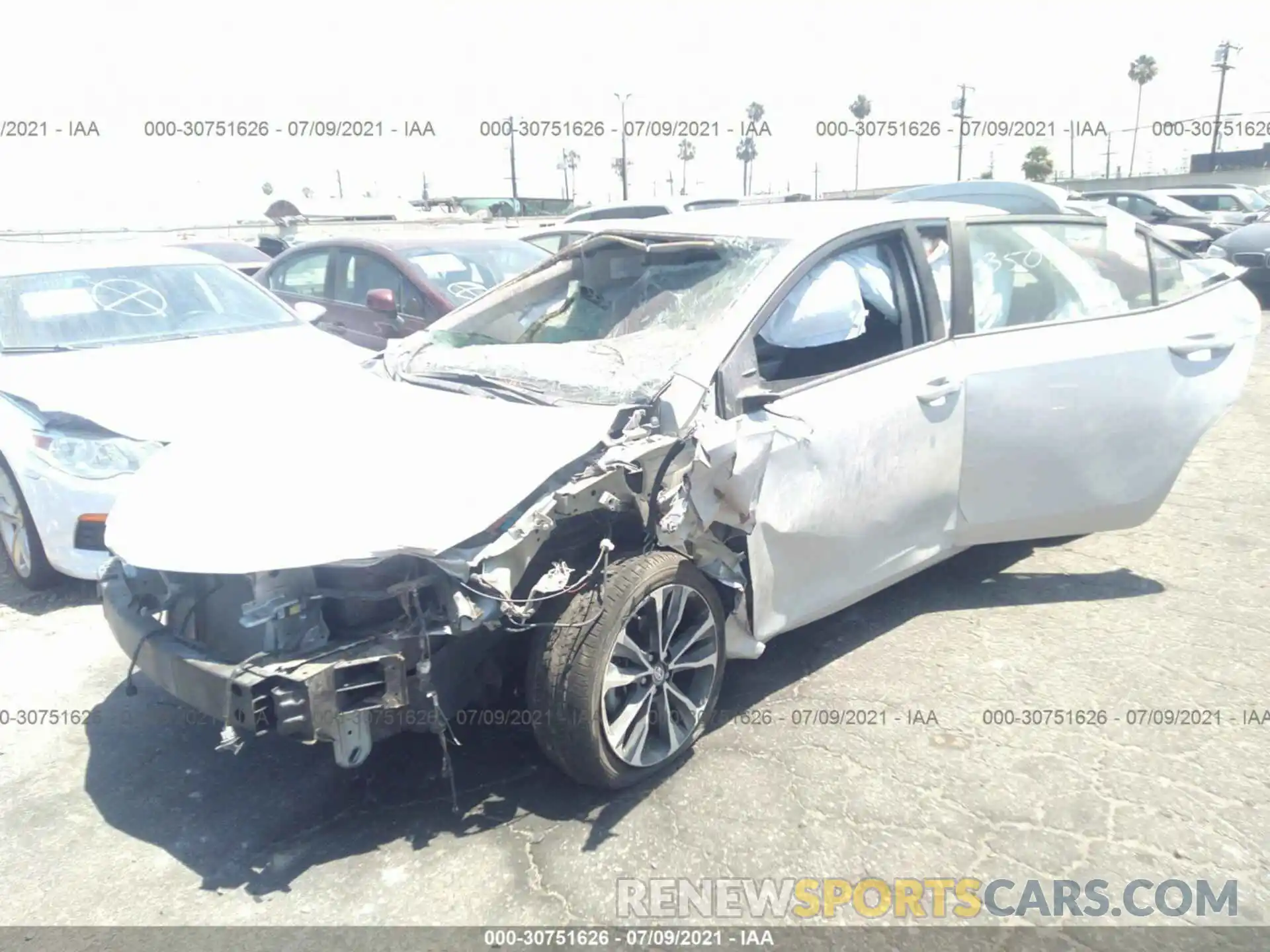 2 Photograph of a damaged car 2T1BURHE0KC159773 TOYOTA COROLLA 2019