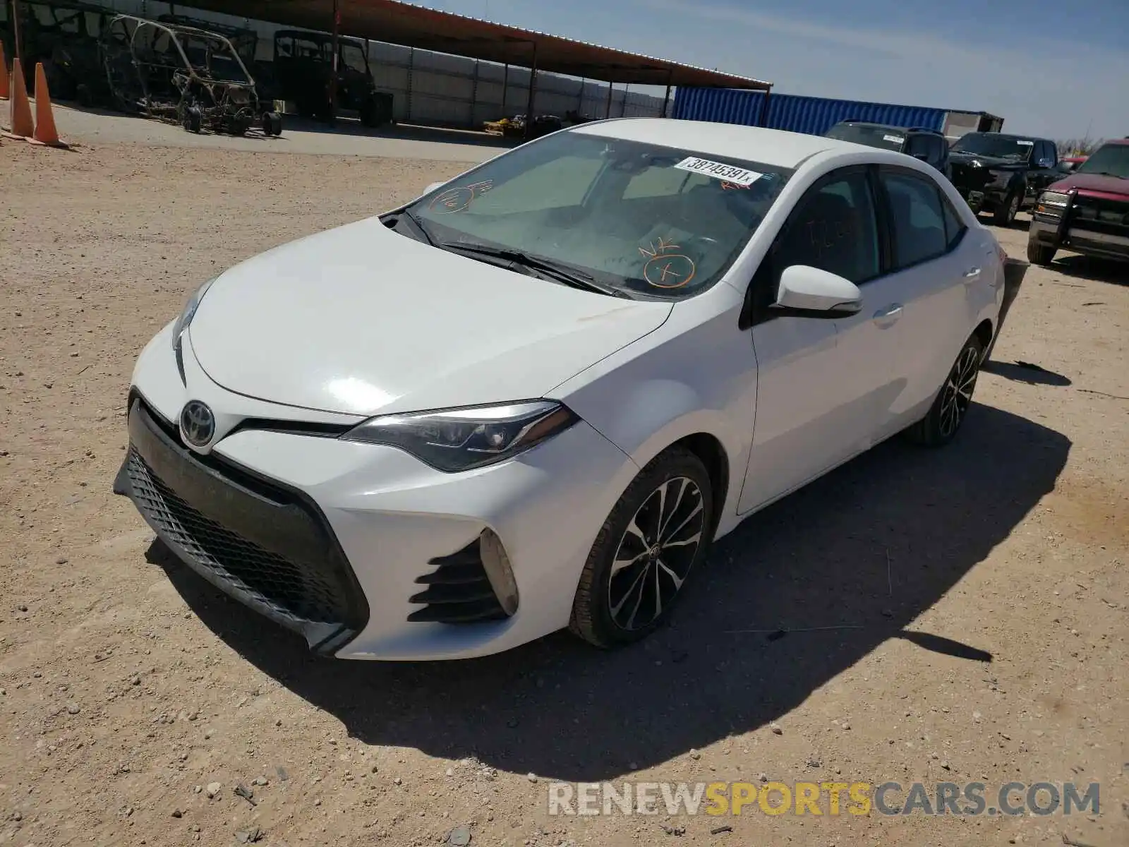 2 Photograph of a damaged car 2T1BURHE0KC160275 TOYOTA COROLLA 2019