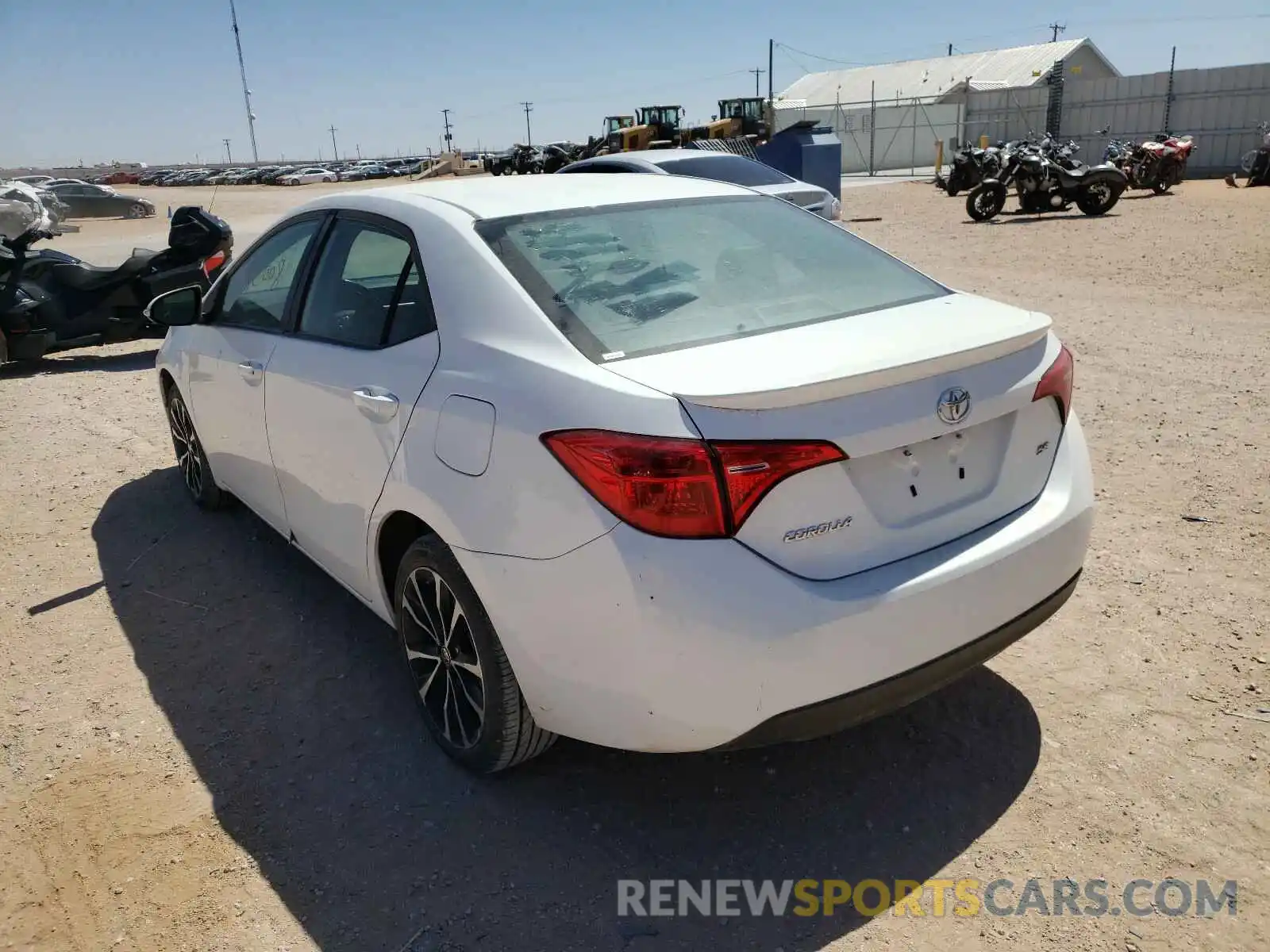 3 Photograph of a damaged car 2T1BURHE0KC160275 TOYOTA COROLLA 2019