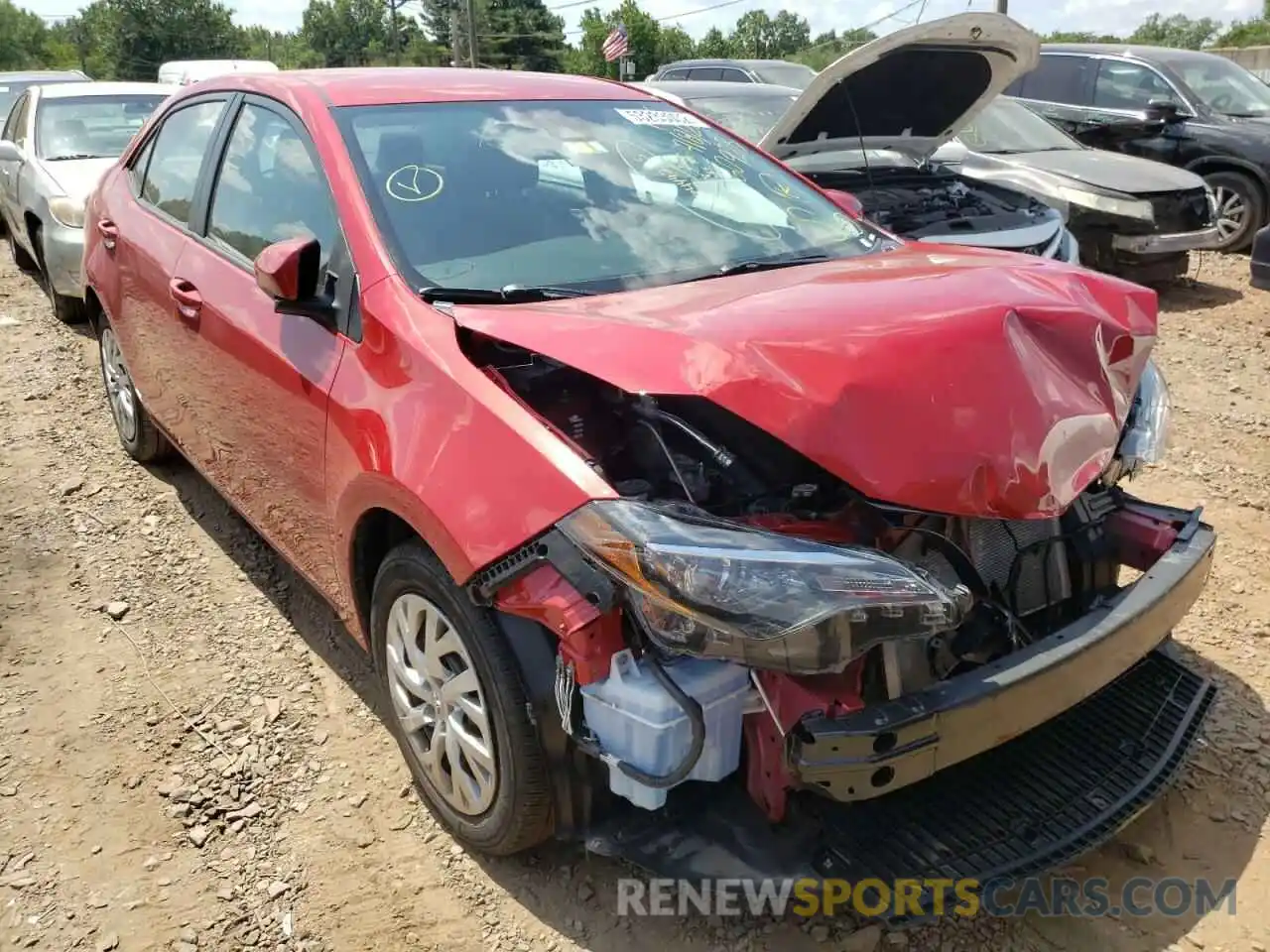 1 Photograph of a damaged car 2T1BURHE0KC160423 TOYOTA COROLLA 2019