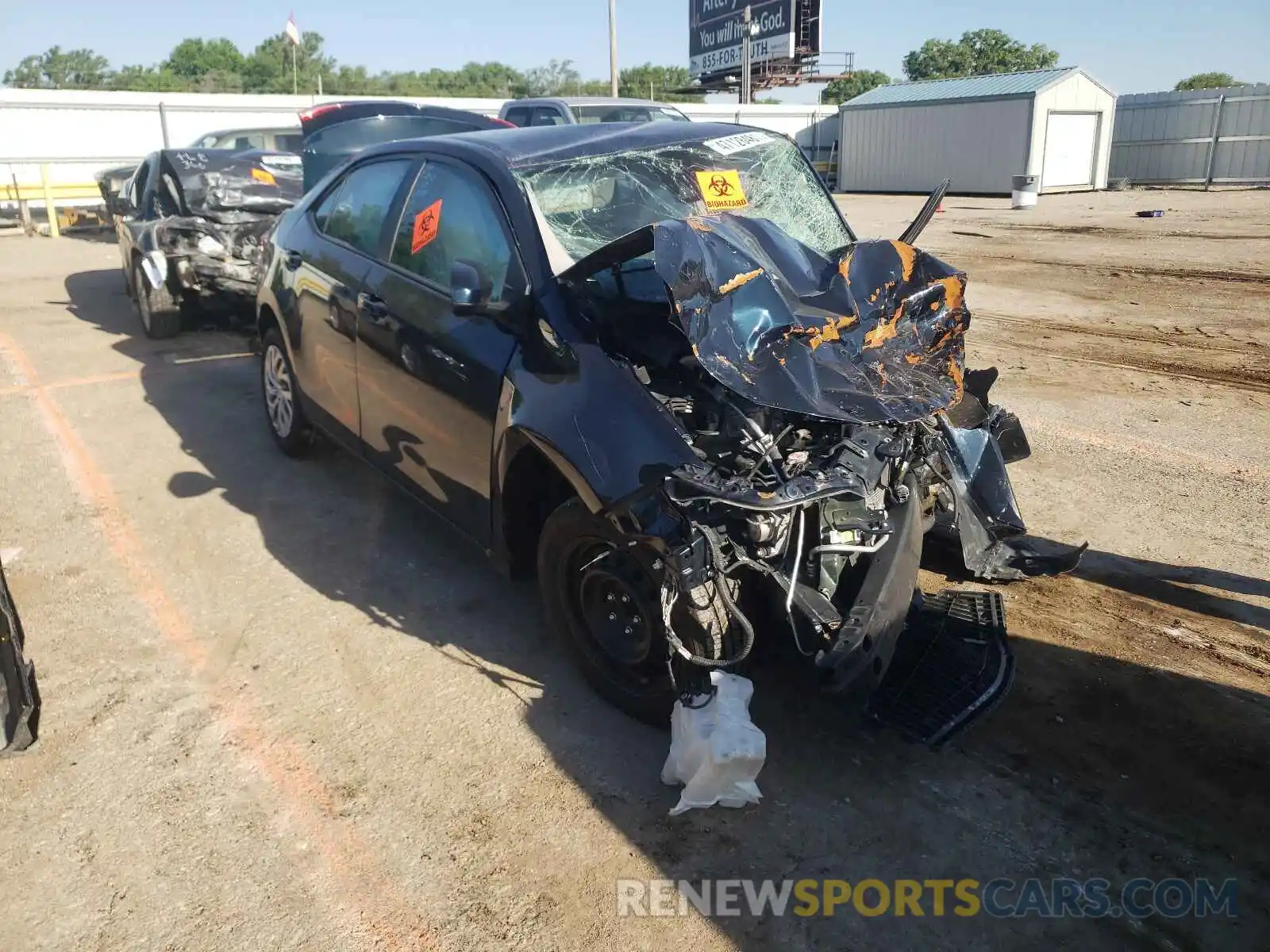 1 Photograph of a damaged car 2T1BURHE0KC162382 TOYOTA COROLLA 2019