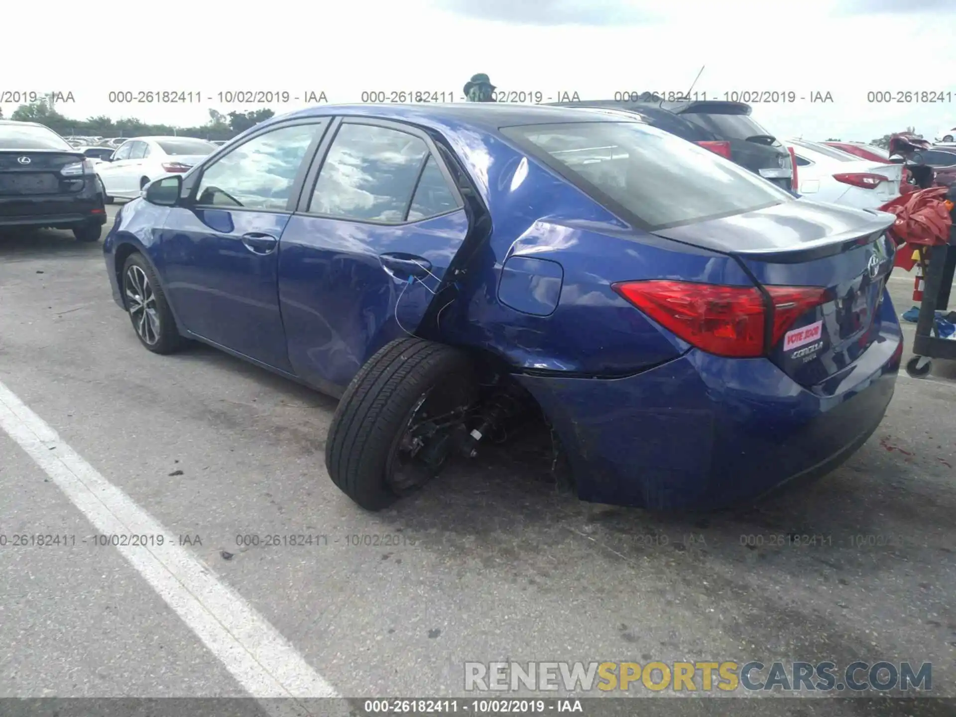 3 Photograph of a damaged car 2T1BURHE0KC162902 TOYOTA COROLLA 2019