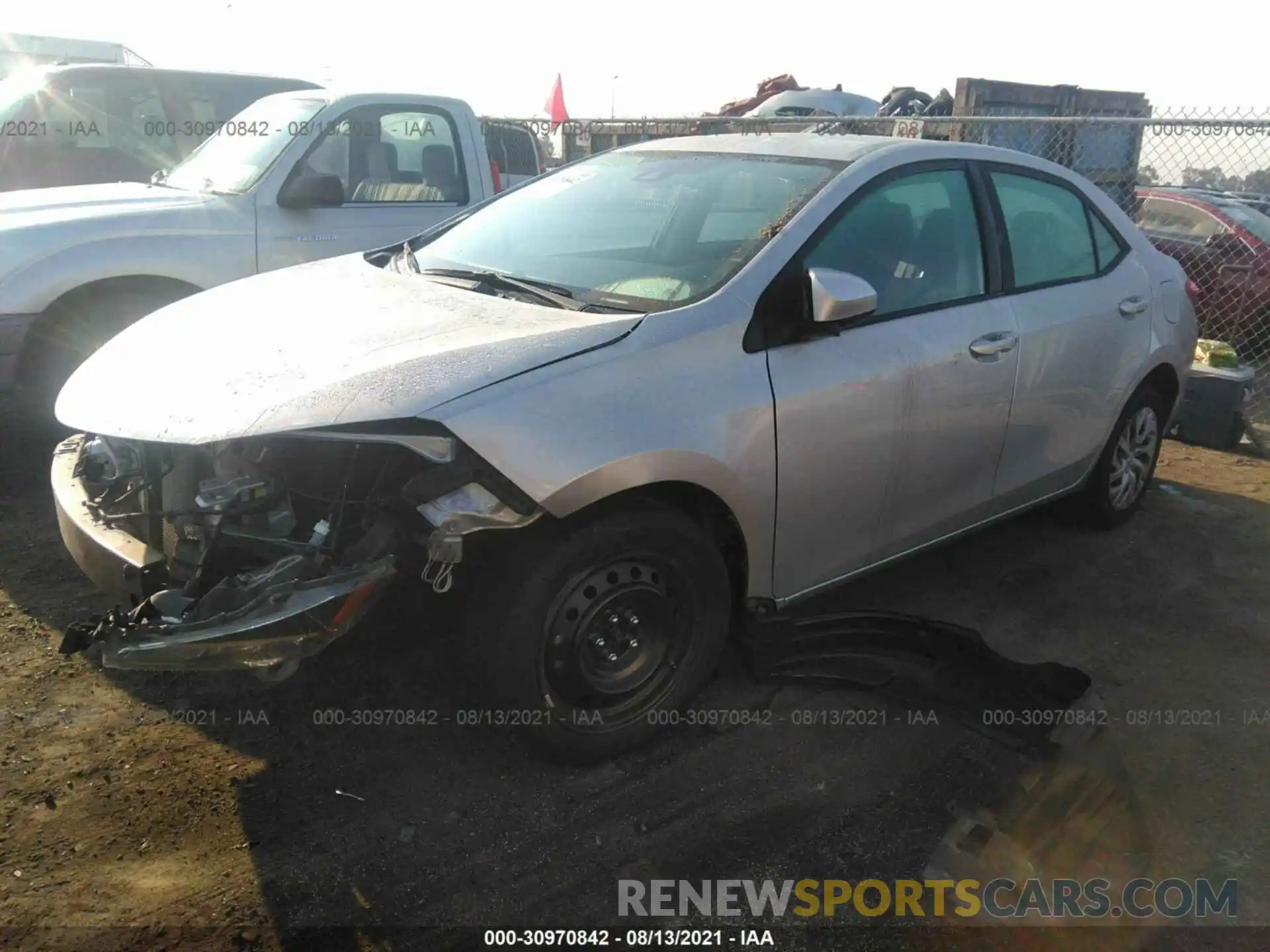 2 Photograph of a damaged car 2T1BURHE0KC164035 TOYOTA COROLLA 2019