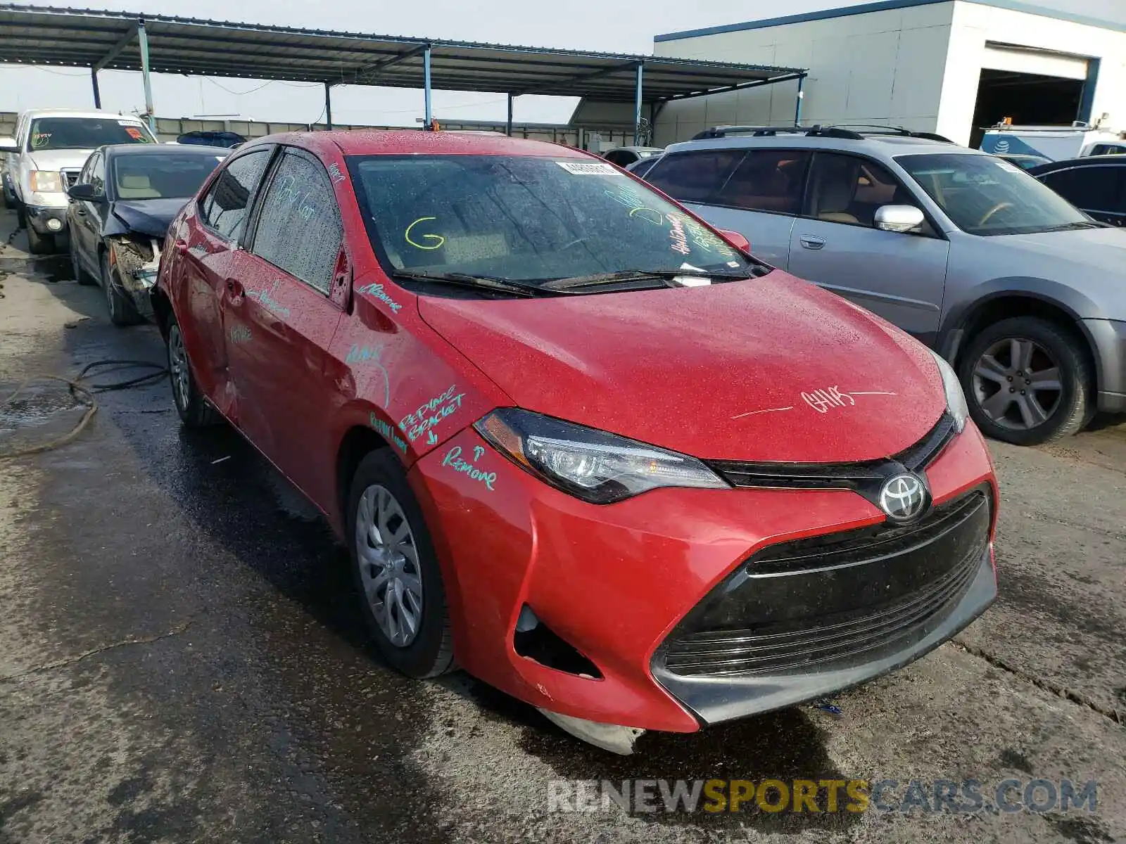 1 Photograph of a damaged car 2T1BURHE0KC164360 TOYOTA COROLLA 2019