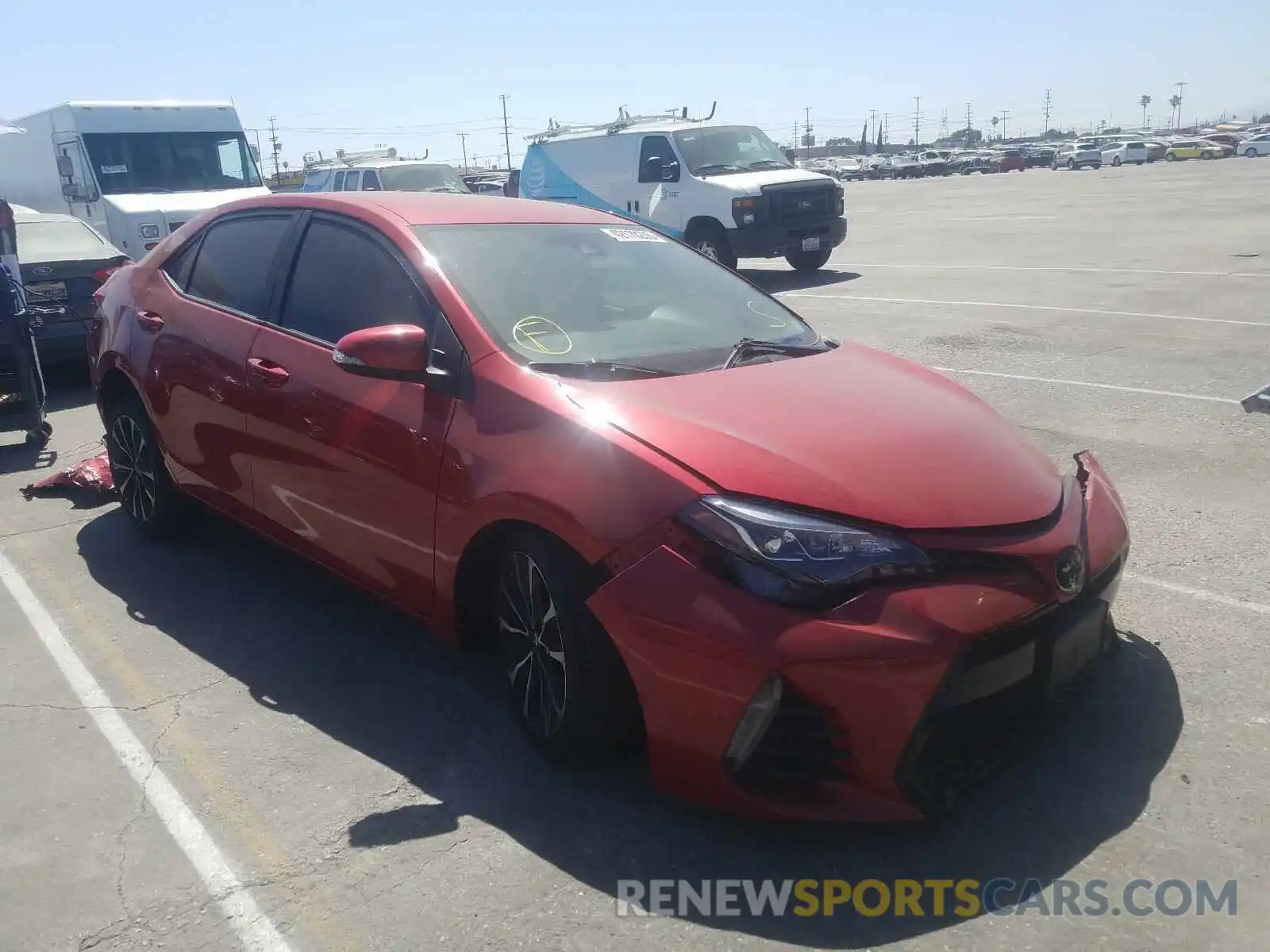 1 Photograph of a damaged car 2T1BURHE0KC165248 TOYOTA COROLLA 2019