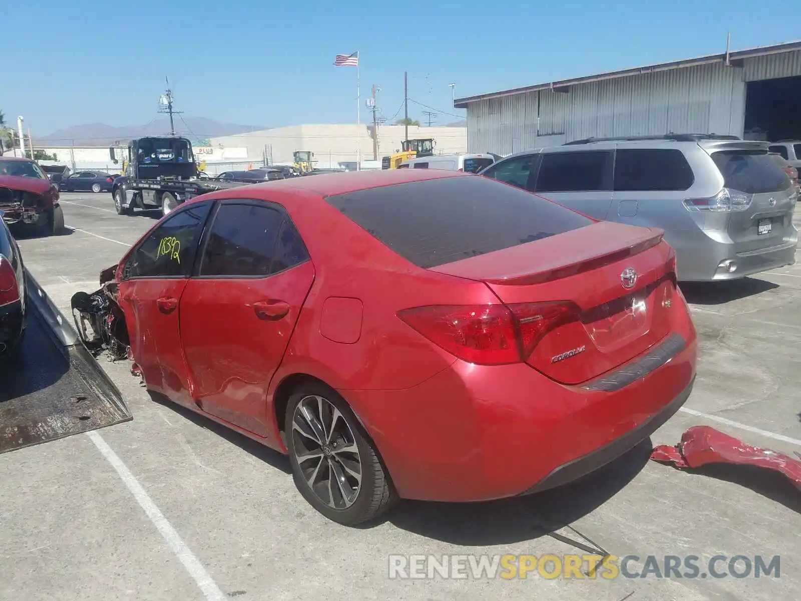 3 Photograph of a damaged car 2T1BURHE0KC165248 TOYOTA COROLLA 2019