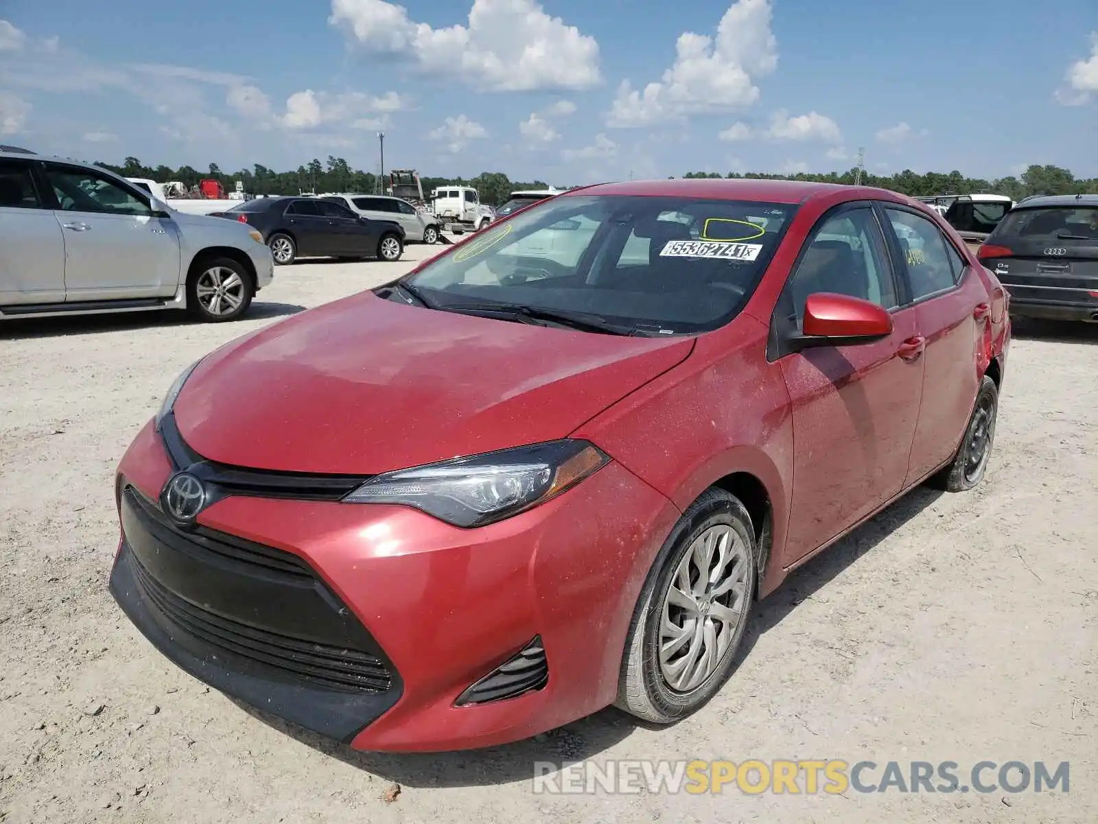 2 Photograph of a damaged car 2T1BURHE0KC165492 TOYOTA COROLLA 2019