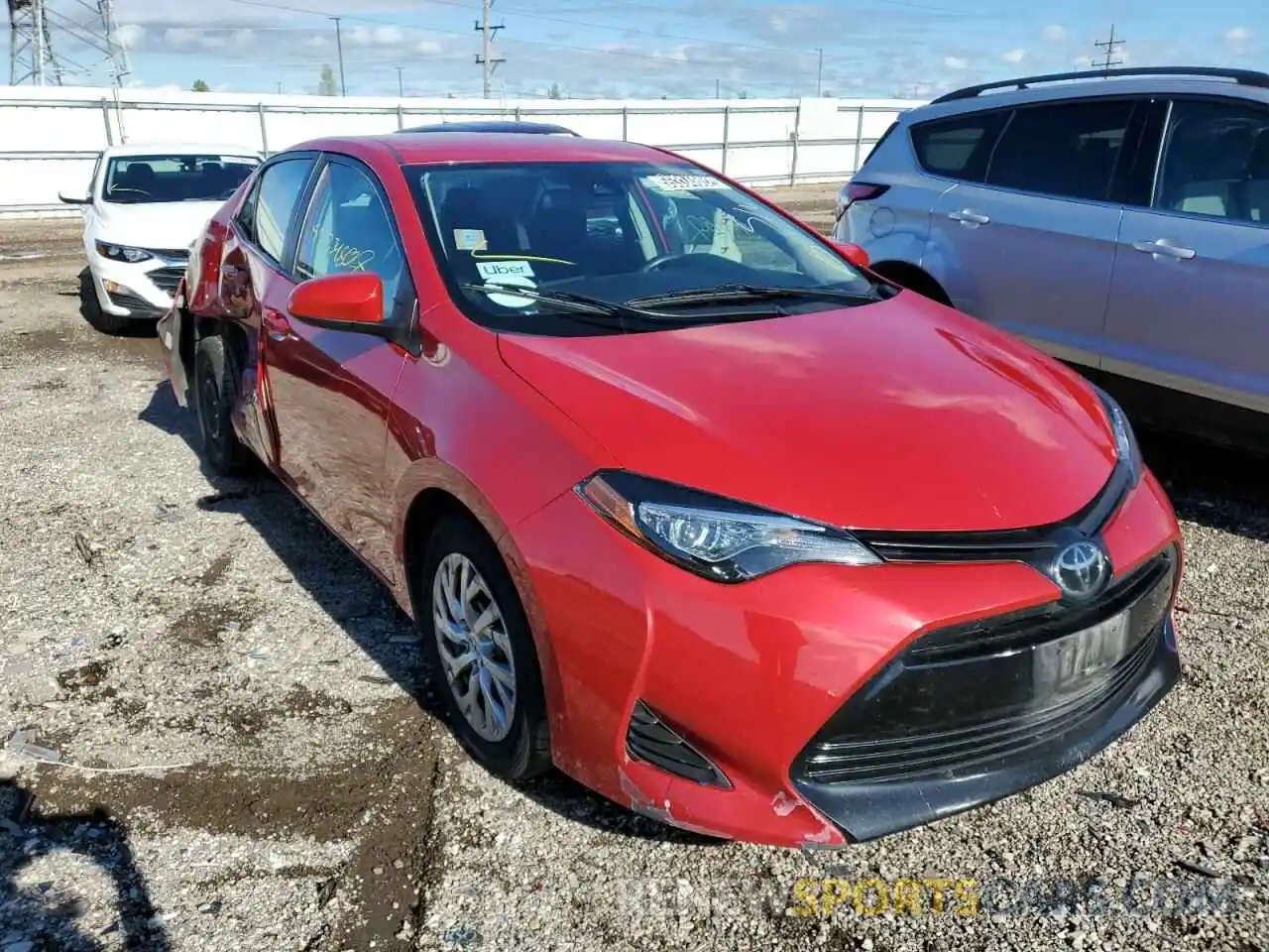 1 Photograph of a damaged car 2T1BURHE0KC165542 TOYOTA COROLLA 2019