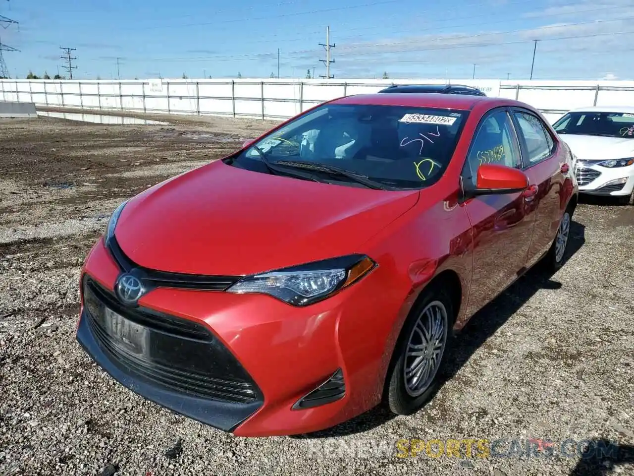 2 Photograph of a damaged car 2T1BURHE0KC165542 TOYOTA COROLLA 2019