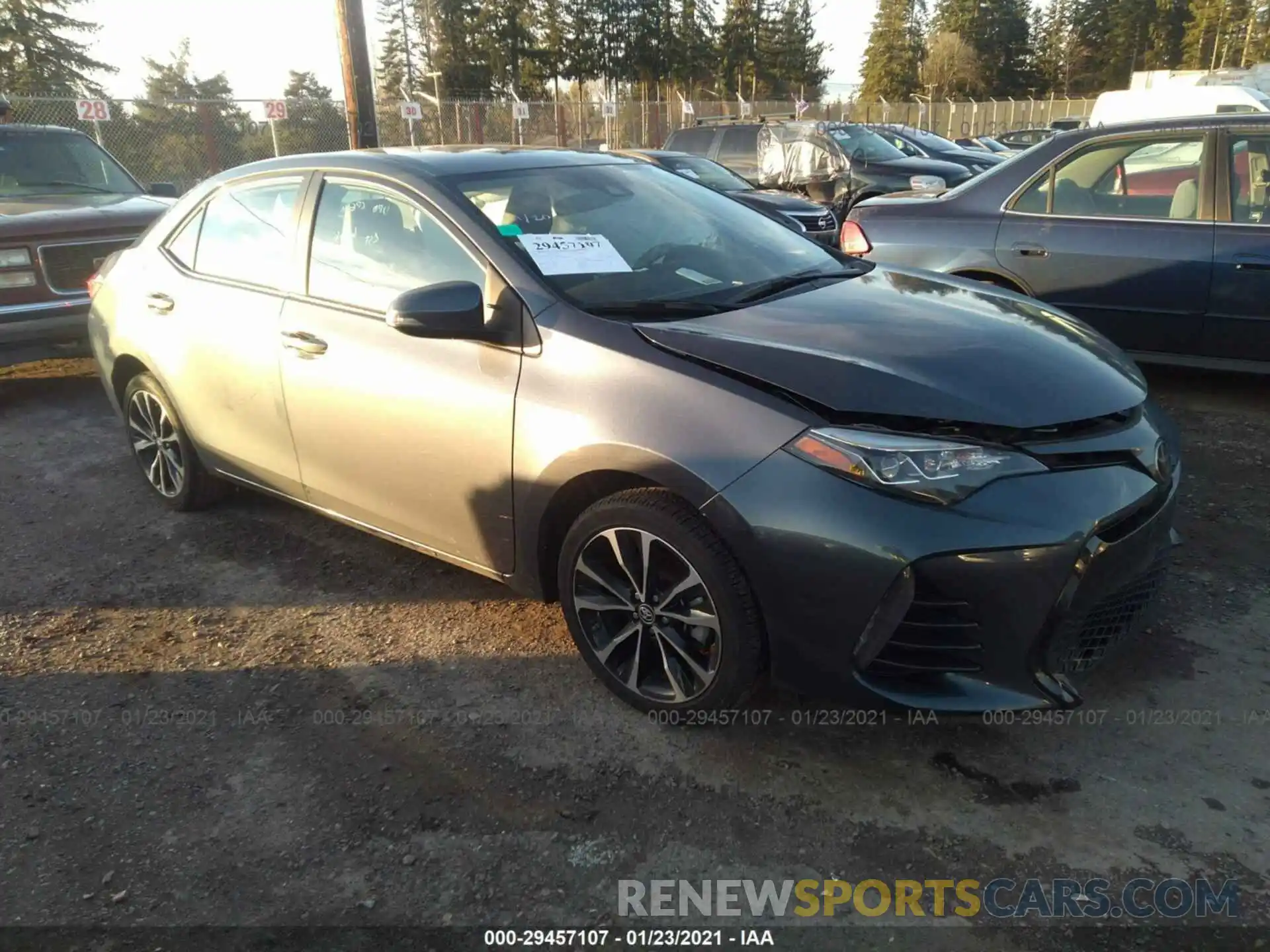 1 Photograph of a damaged car 2T1BURHE0KC166755 TOYOTA COROLLA 2019