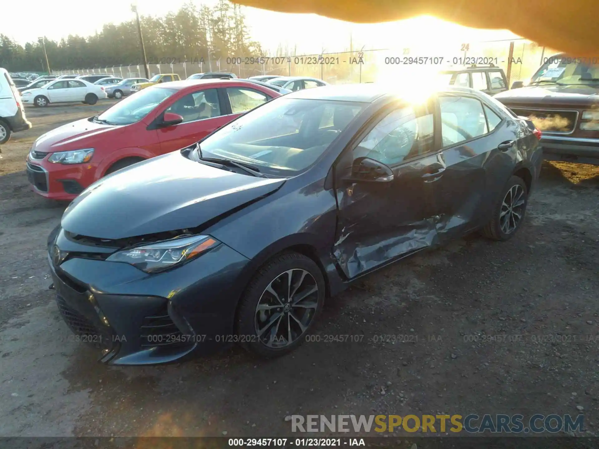 2 Photograph of a damaged car 2T1BURHE0KC166755 TOYOTA COROLLA 2019