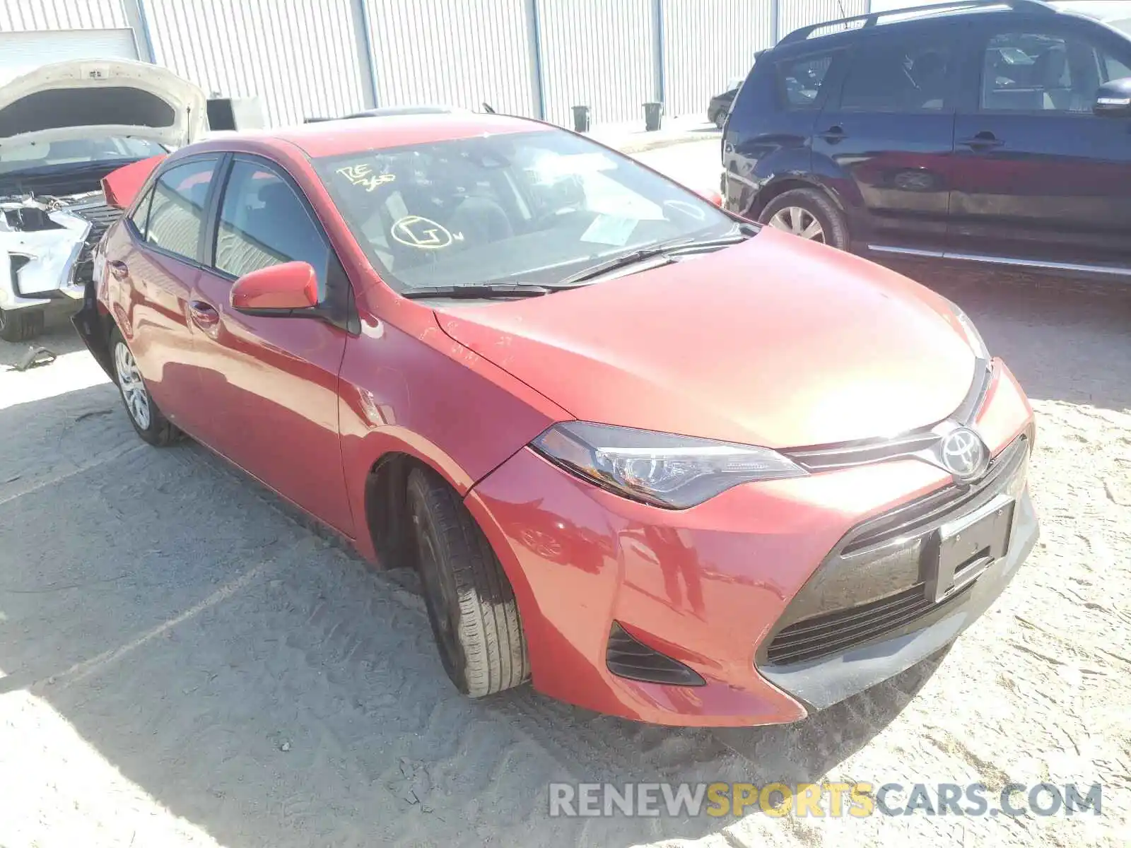 1 Photograph of a damaged car 2T1BURHE0KC167890 TOYOTA COROLLA 2019