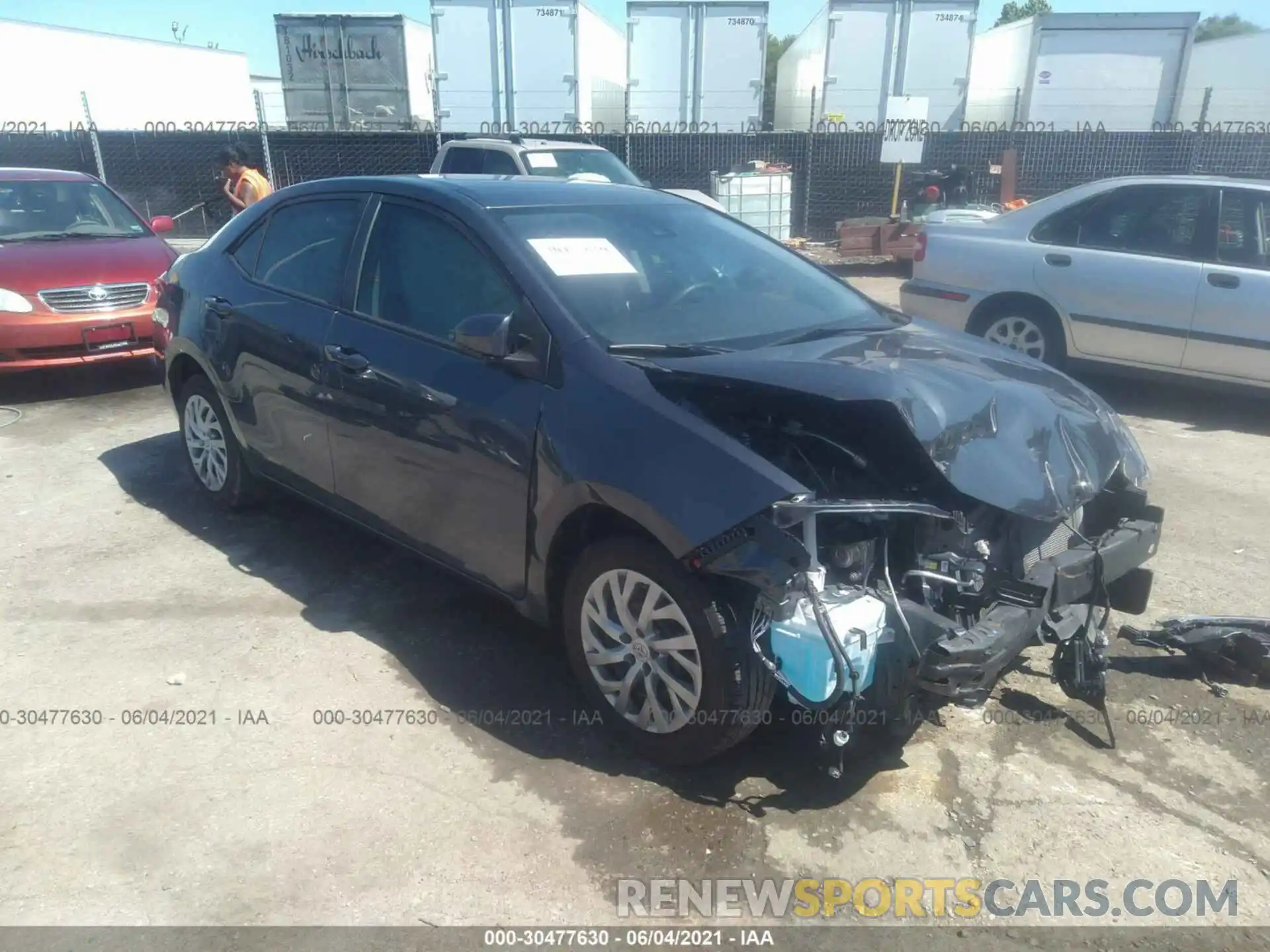 1 Photograph of a damaged car 2T1BURHE0KC169235 TOYOTA COROLLA 2019