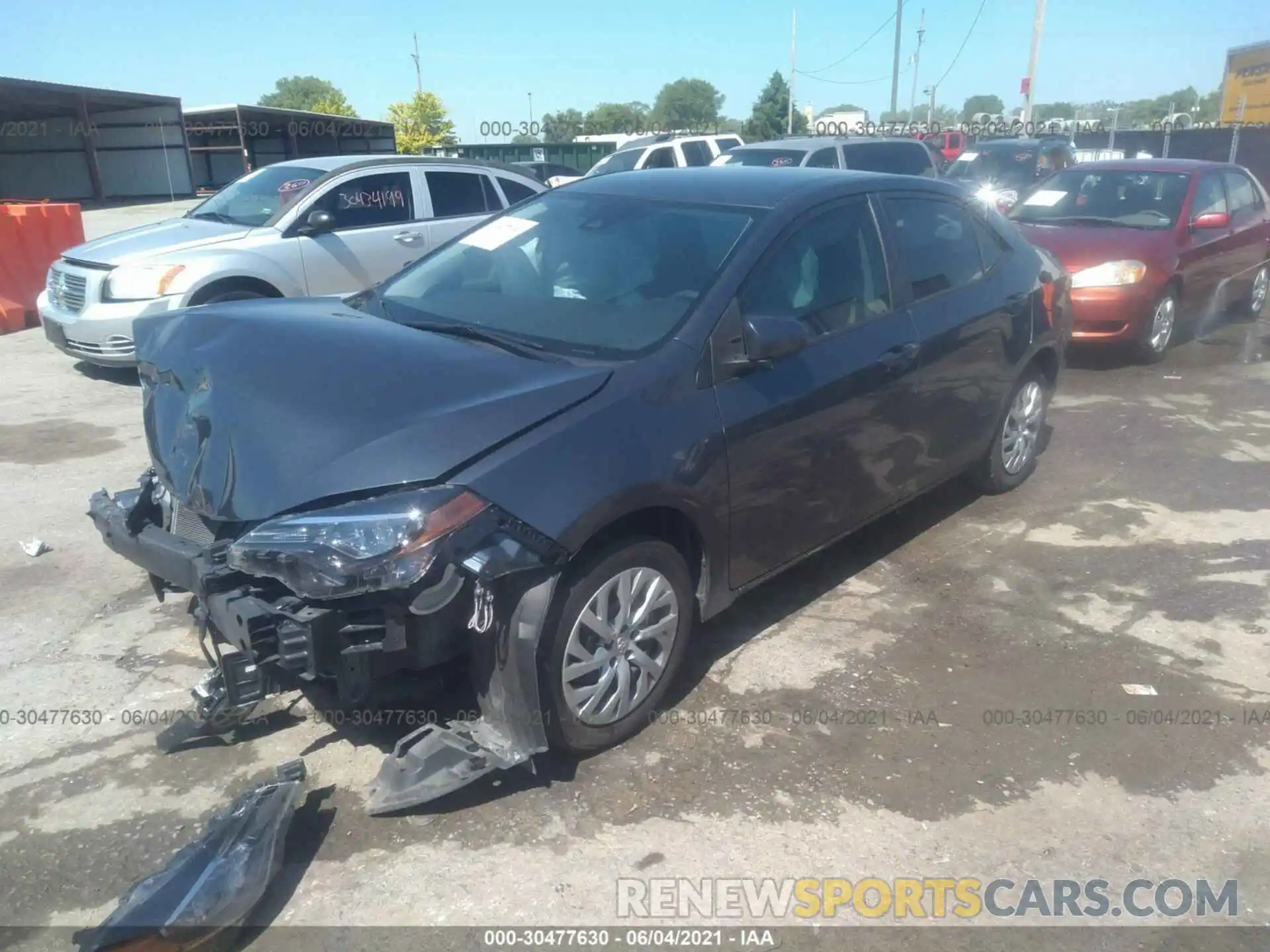 2 Photograph of a damaged car 2T1BURHE0KC169235 TOYOTA COROLLA 2019