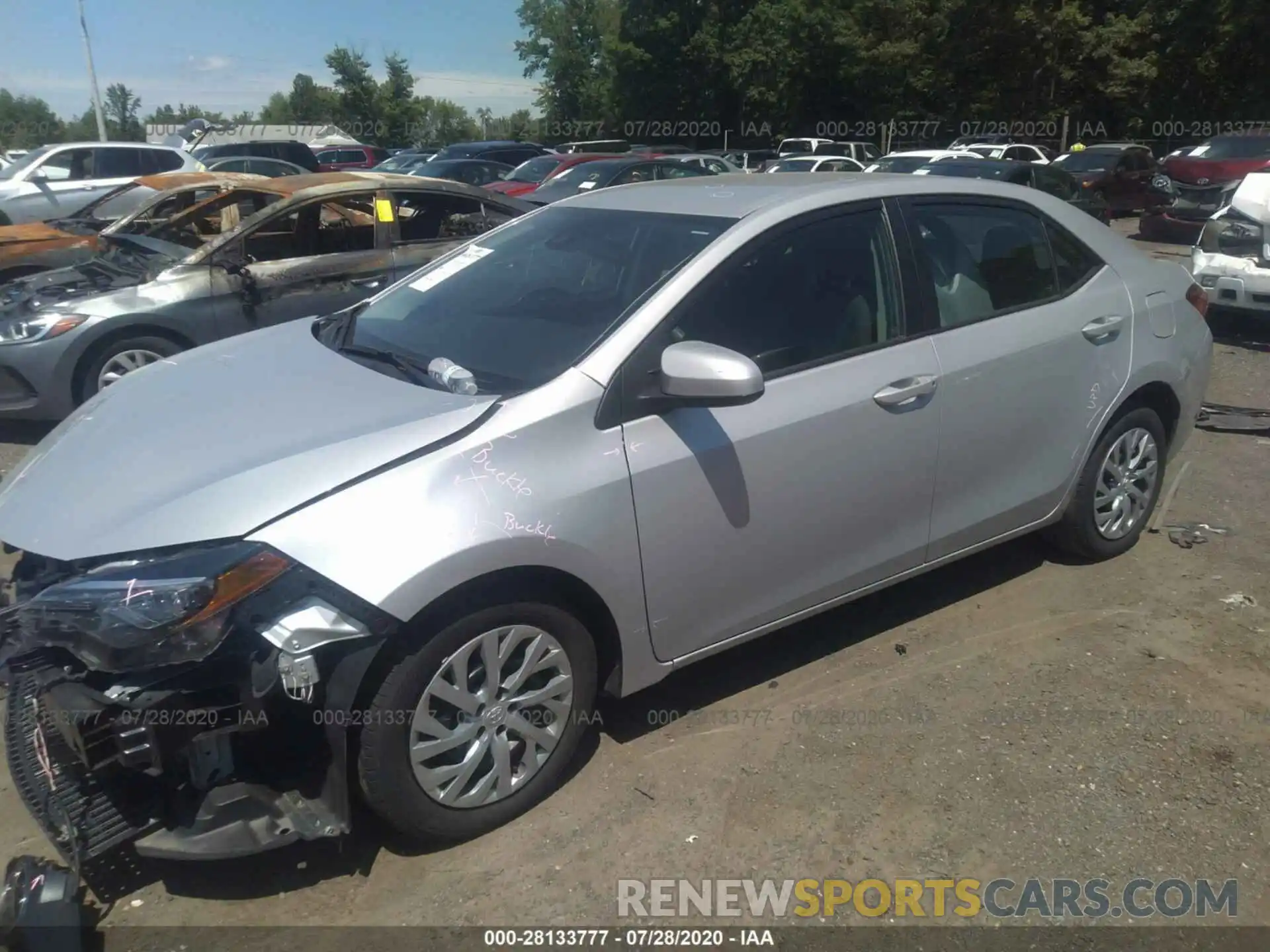 2 Photograph of a damaged car 2T1BURHE0KC169557 TOYOTA COROLLA 2019