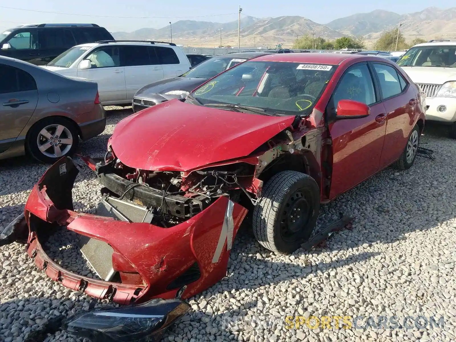 2 Photograph of a damaged car 2T1BURHE0KC171583 TOYOTA COROLLA 2019