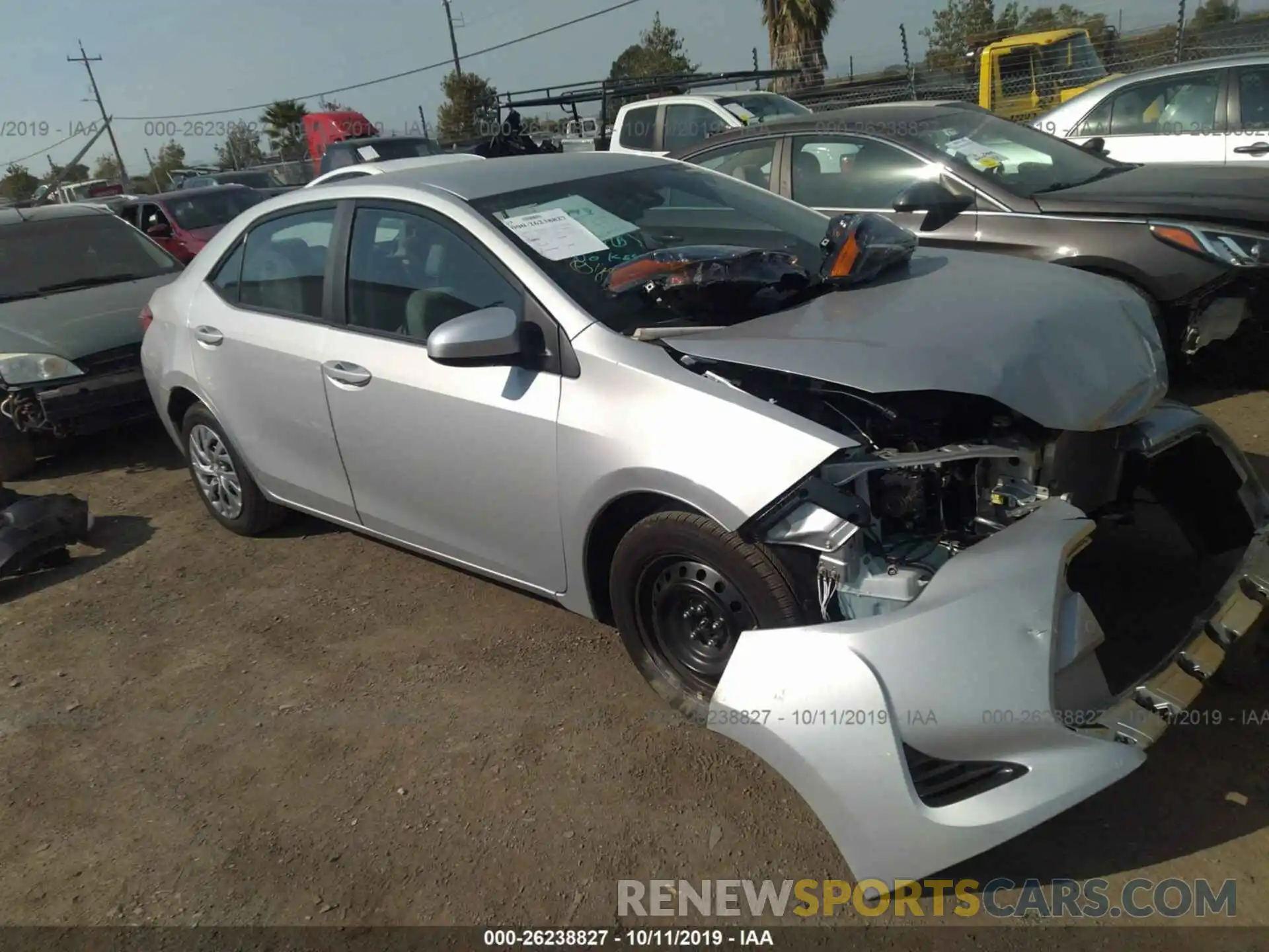 1 Photograph of a damaged car 2T1BURHE0KC171602 TOYOTA COROLLA 2019