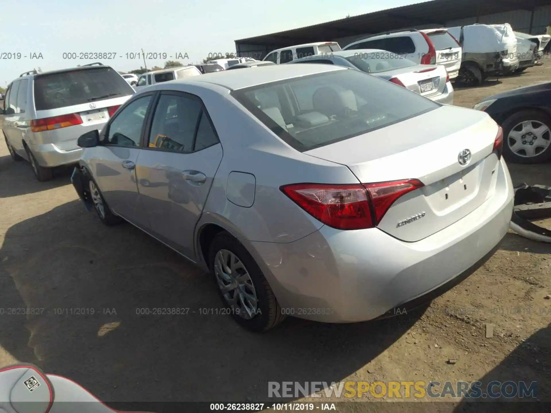 3 Photograph of a damaged car 2T1BURHE0KC171602 TOYOTA COROLLA 2019