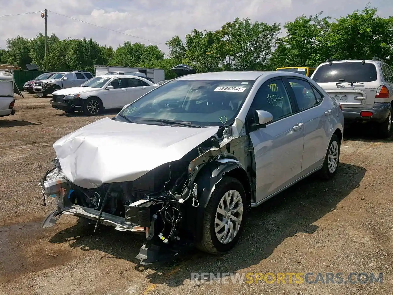 2 Photograph of a damaged car 2T1BURHE0KC171731 TOYOTA COROLLA 2019