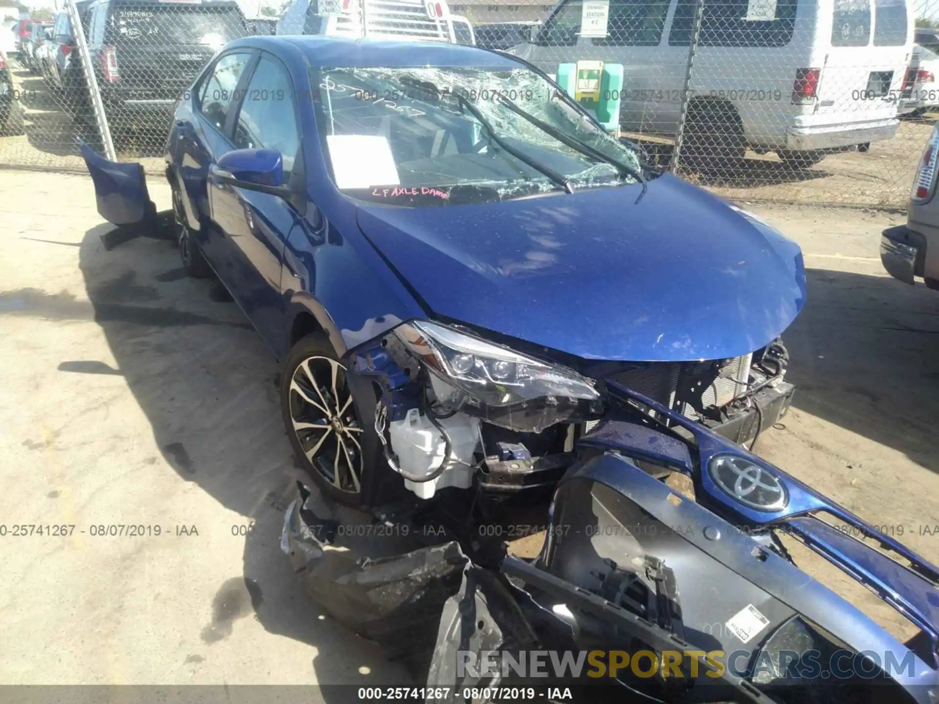 1 Photograph of a damaged car 2T1BURHE0KC172376 TOYOTA COROLLA 2019