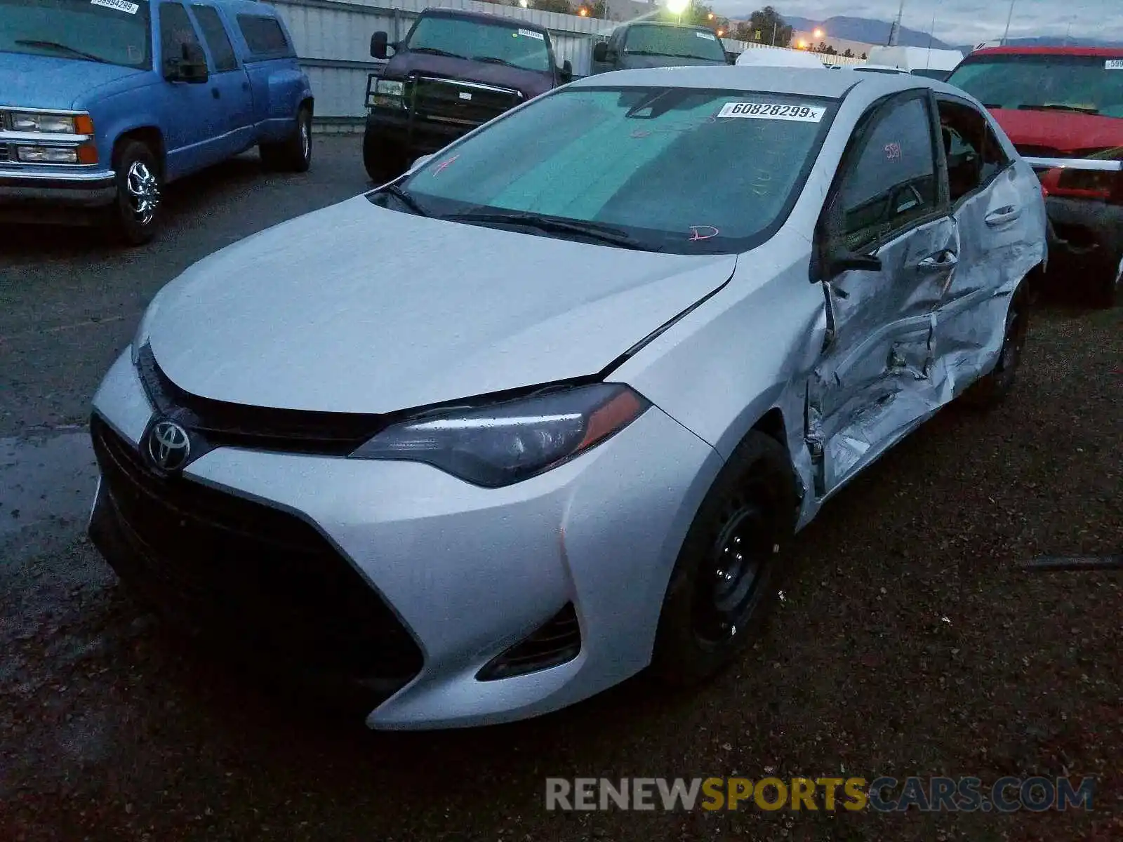 2 Photograph of a damaged car 2T1BURHE0KC172927 TOYOTA COROLLA 2019