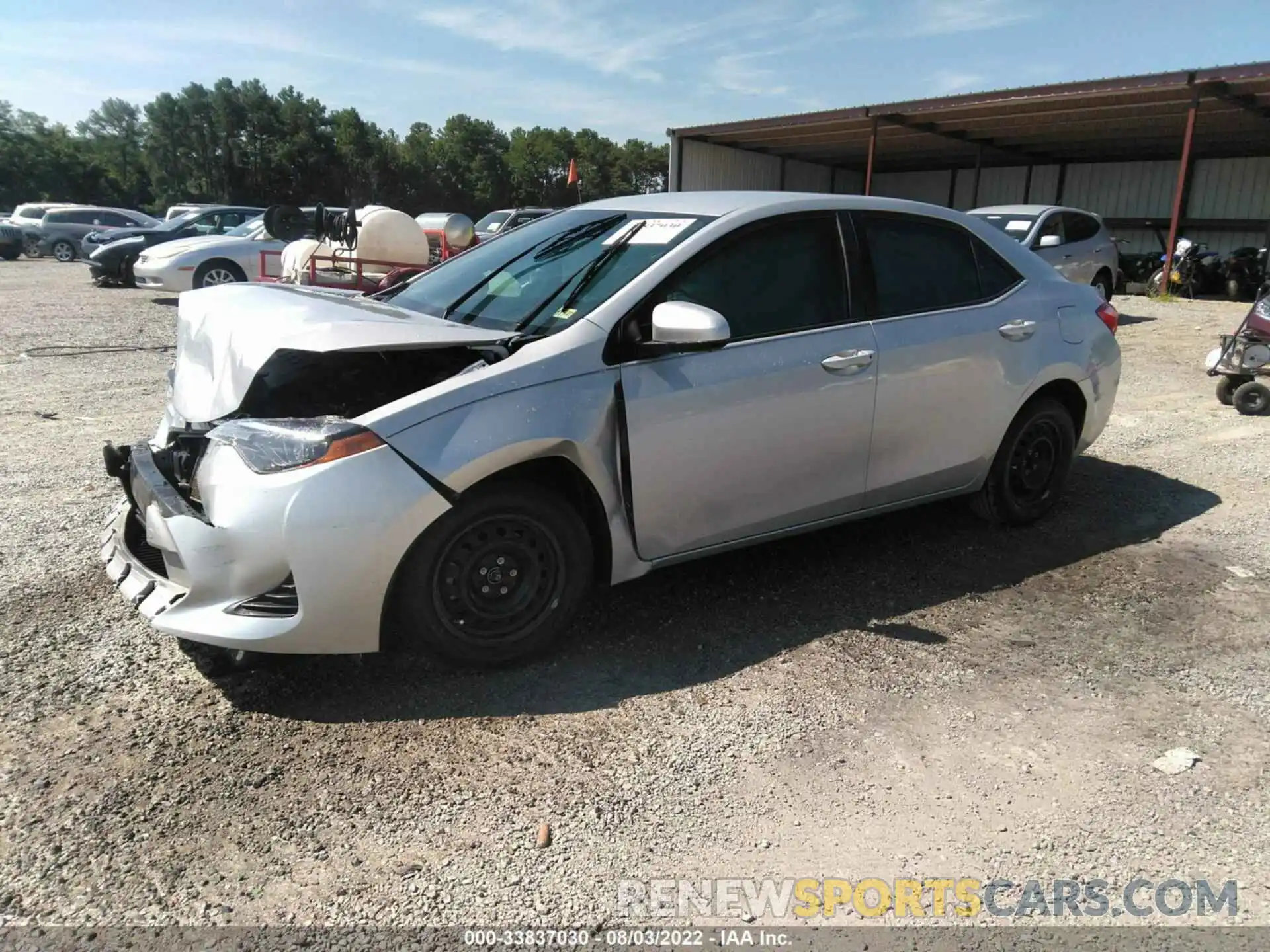 2 Photograph of a damaged car 2T1BURHE0KC173317 TOYOTA COROLLA 2019