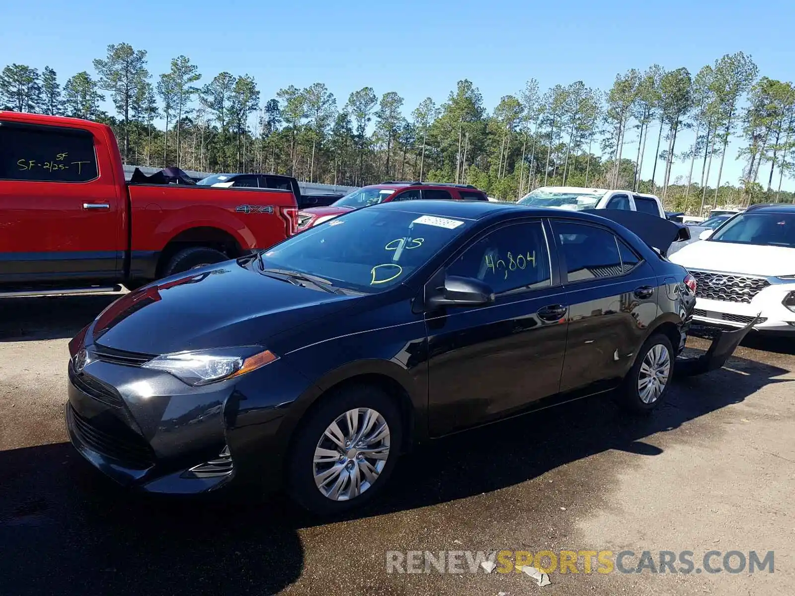 2 Photograph of a damaged car 2T1BURHE0KC173589 TOYOTA COROLLA 2019