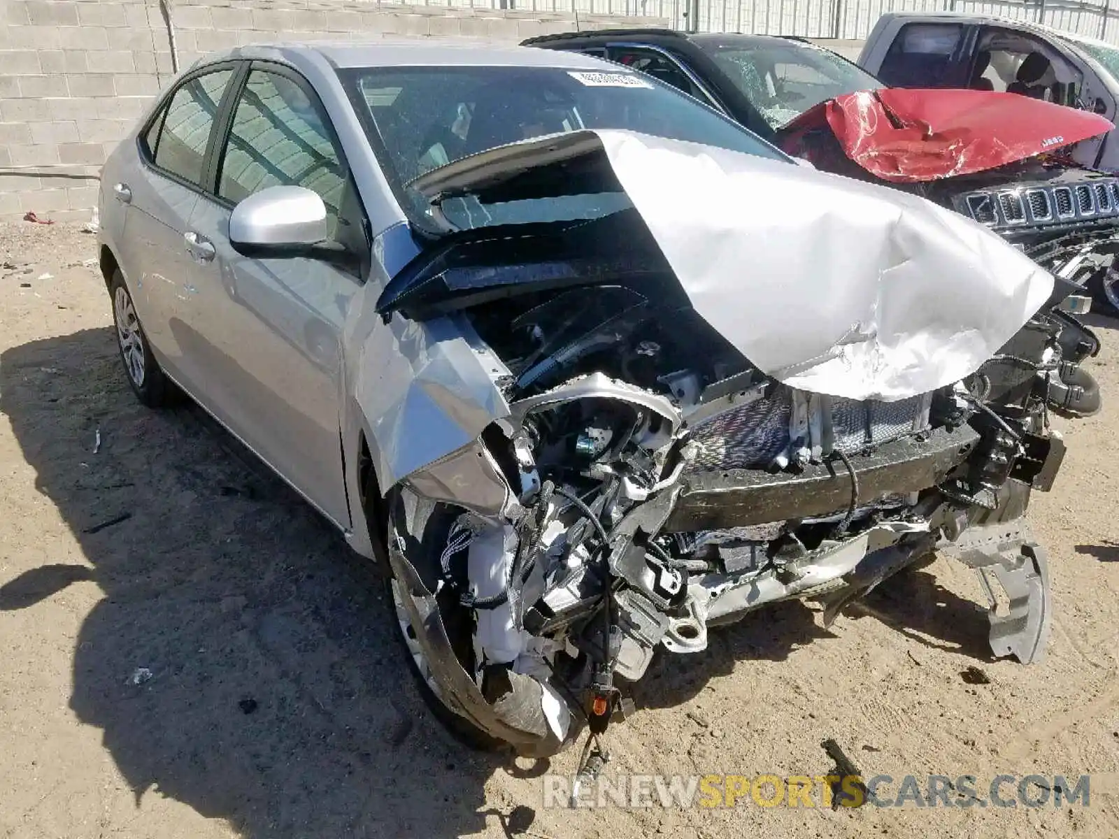 1 Photograph of a damaged car 2T1BURHE0KC174483 TOYOTA COROLLA 2019