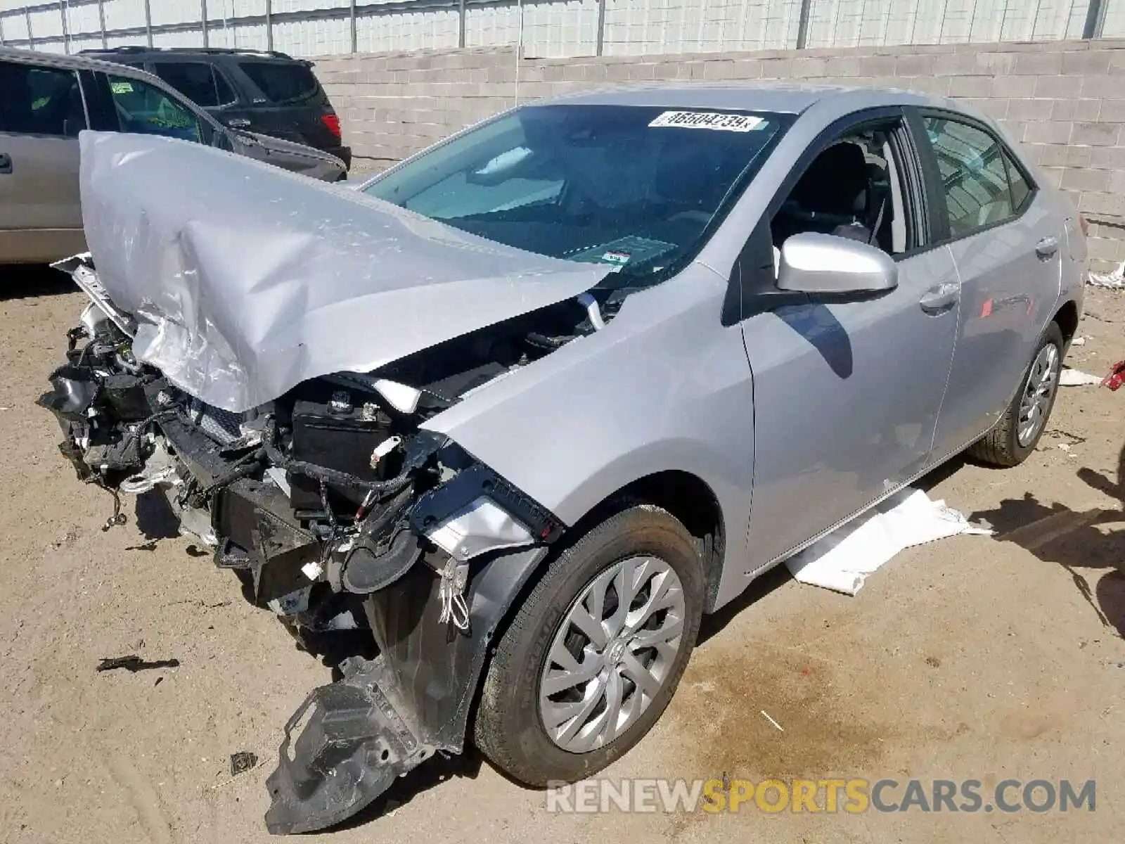 2 Photograph of a damaged car 2T1BURHE0KC174483 TOYOTA COROLLA 2019