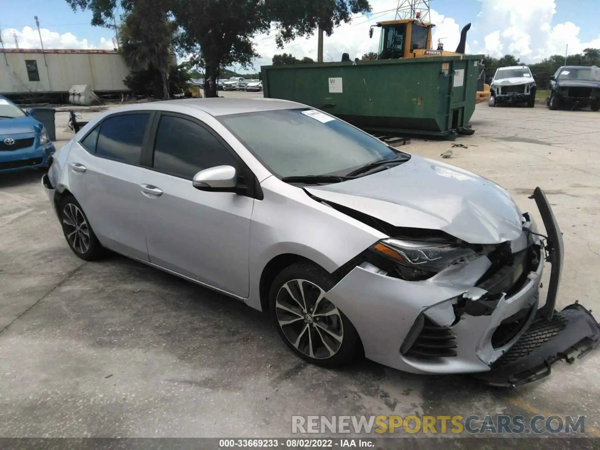 1 Photograph of a damaged car 2T1BURHE0KC174743 TOYOTA COROLLA 2019