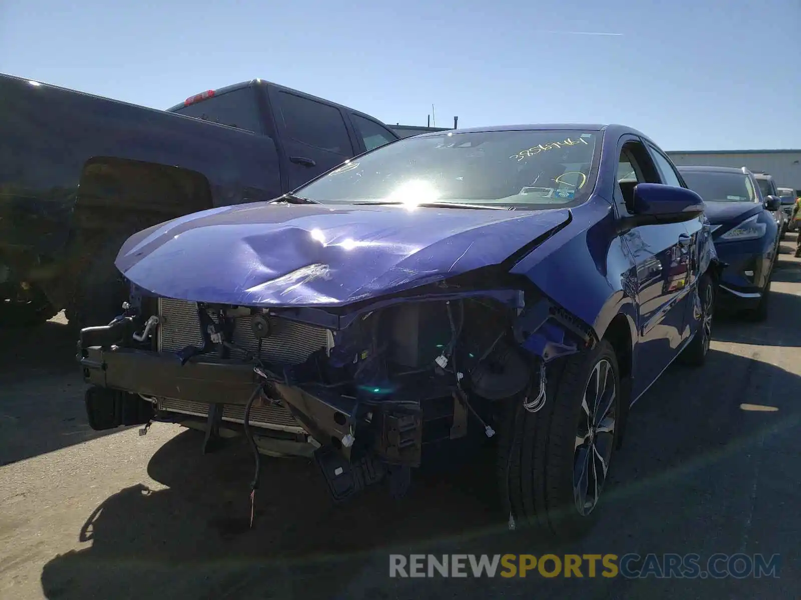 2 Photograph of a damaged car 2T1BURHE0KC175262 TOYOTA COROLLA 2019