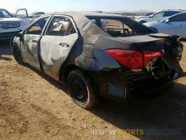 3 Photograph of a damaged car 2T1BURHE0KC175603 TOYOTA COROLLA 2019