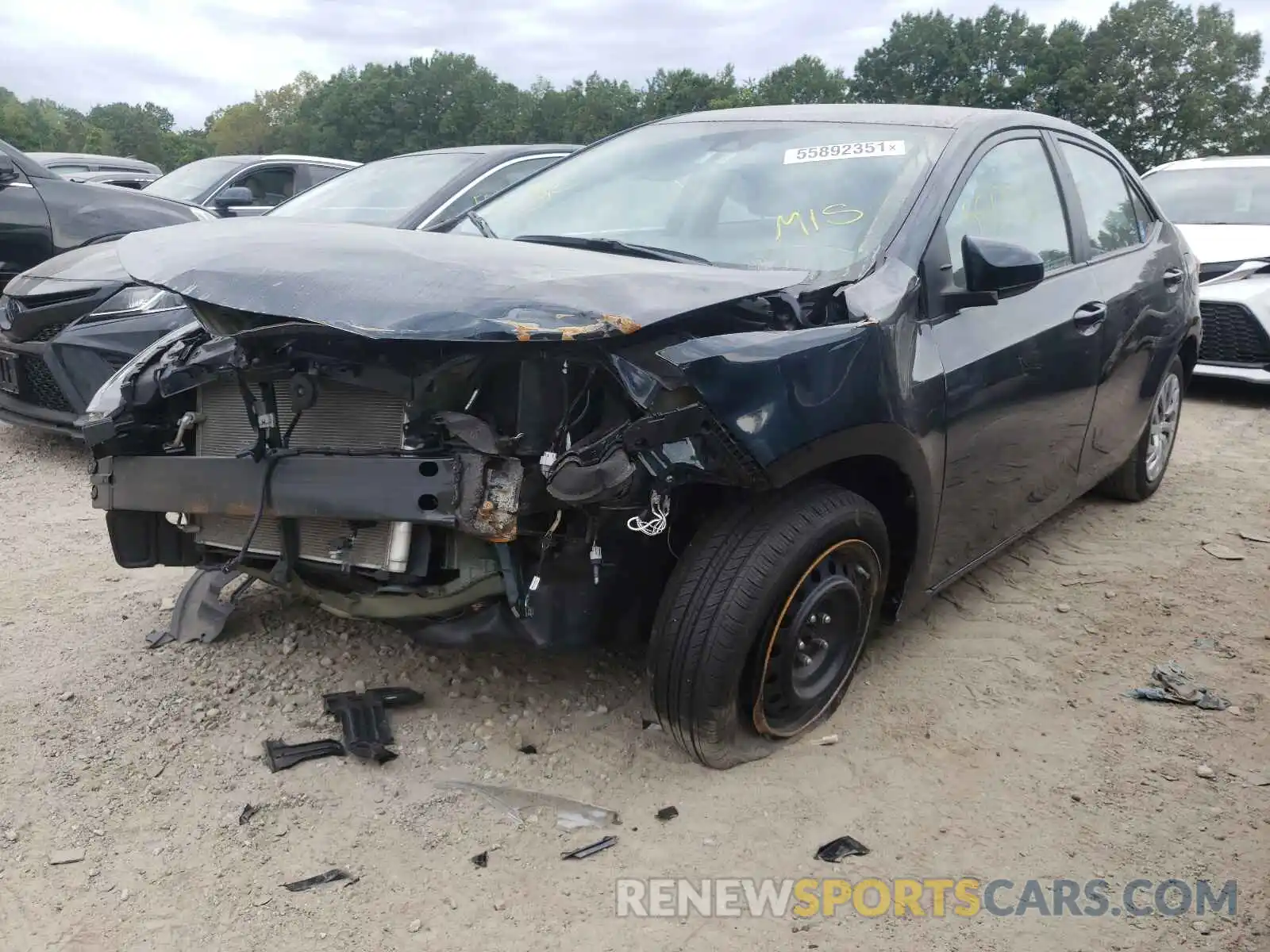 2 Photograph of a damaged car 2T1BURHE0KC176220 TOYOTA COROLLA 2019