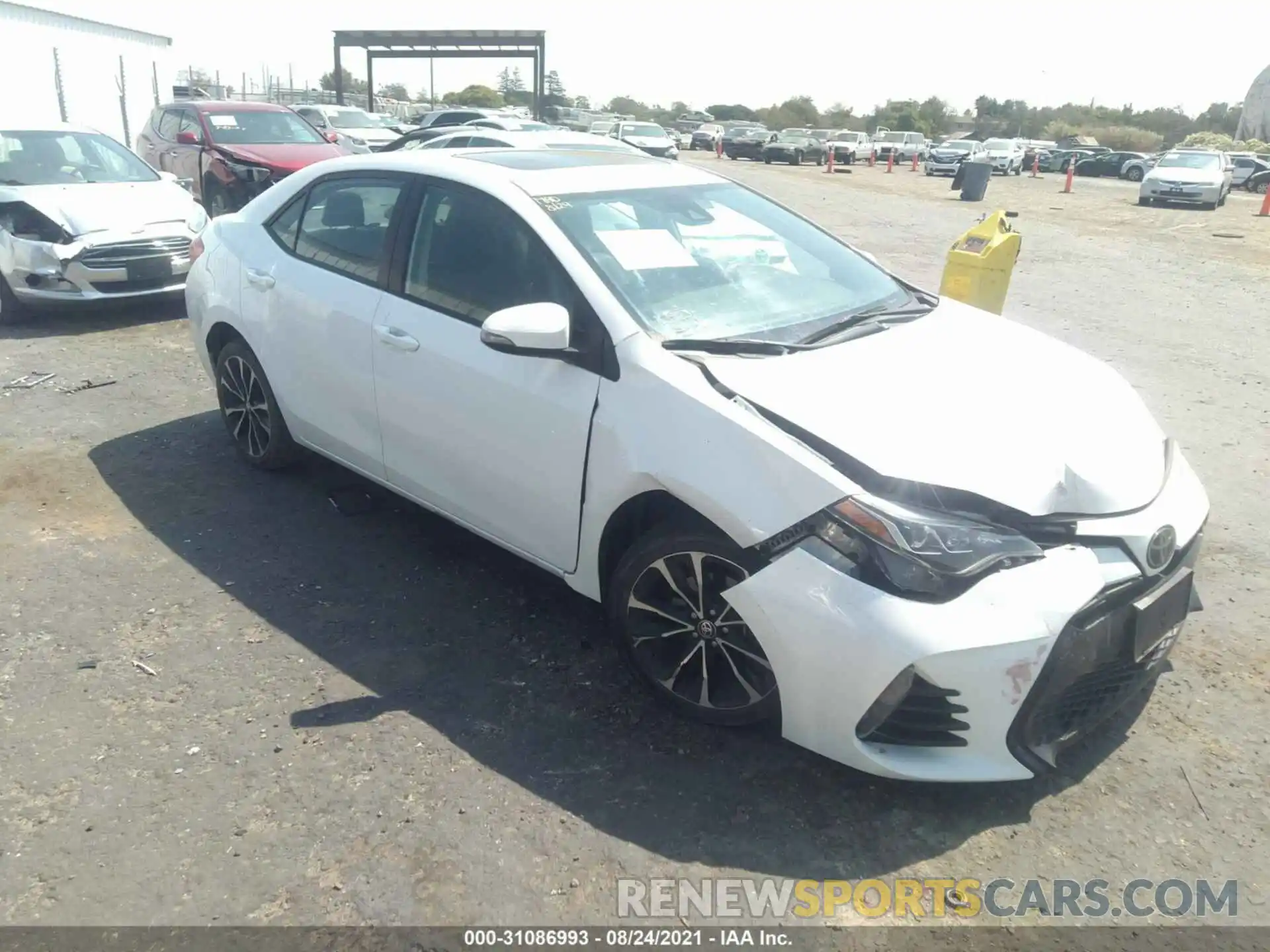 1 Photograph of a damaged car 2T1BURHE0KC177125 TOYOTA COROLLA 2019